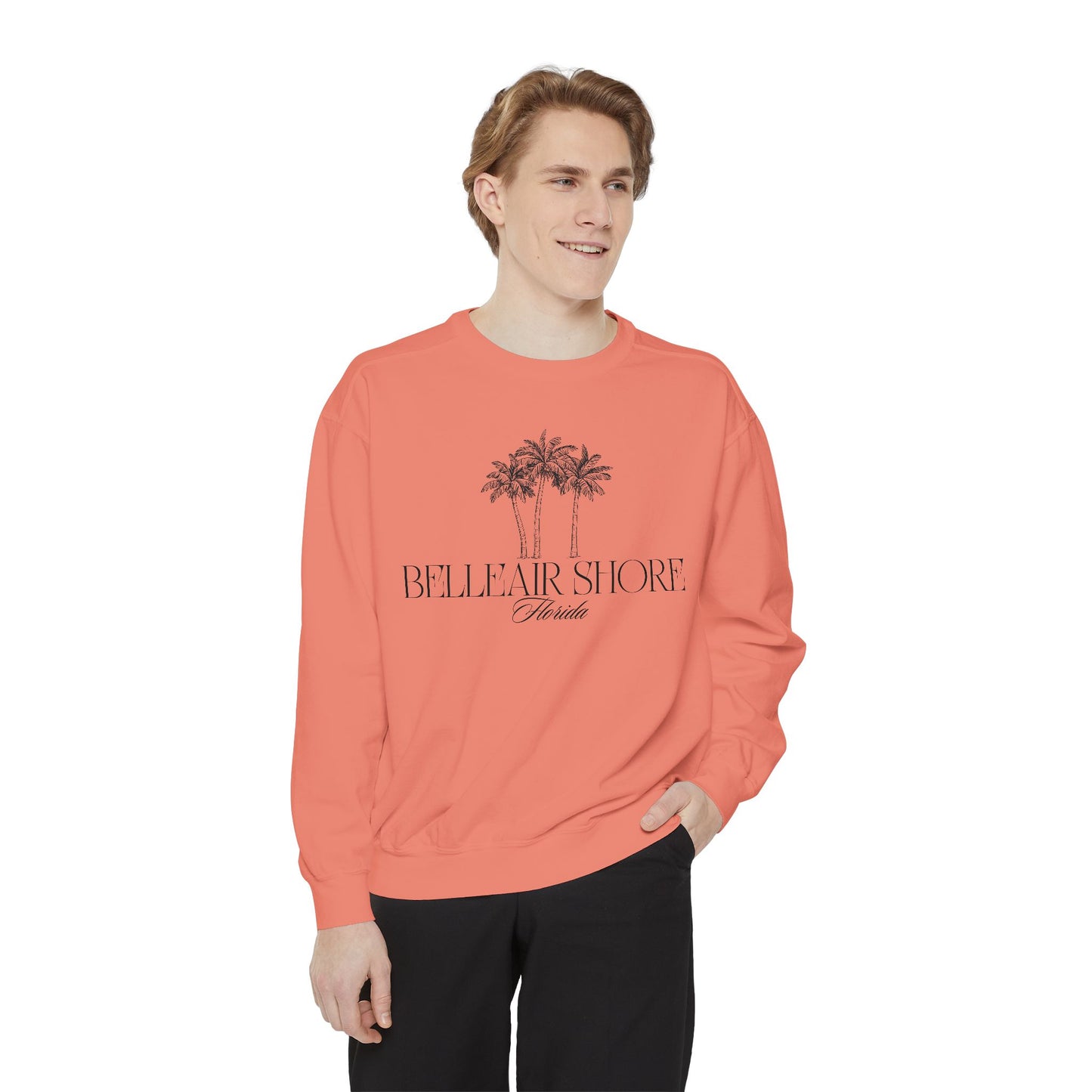 Belleair Shore Beach Vibes Unisex Sweatshirt | Garment-Dyed Comfort, Perfect for Casual Outings, Travel, Gifts, Summer Days, Bellear Shore