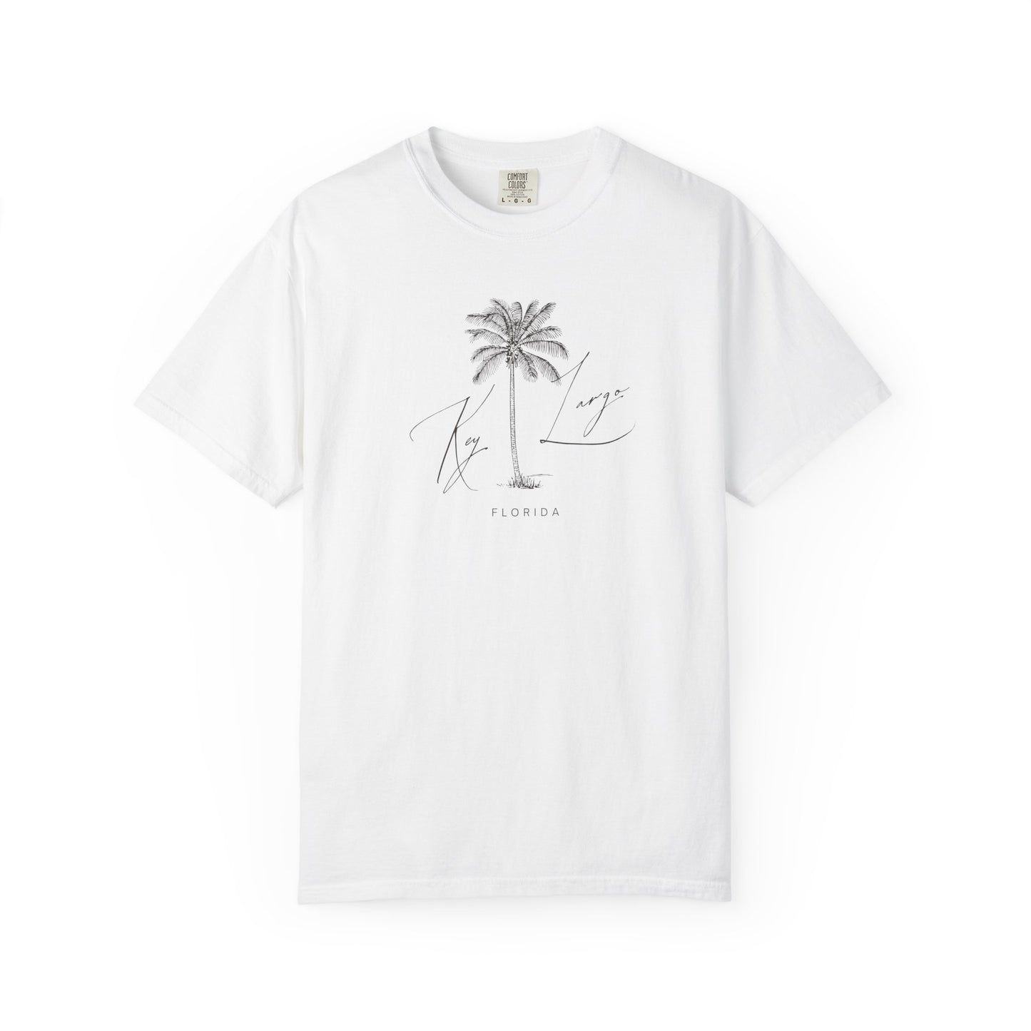Key Largo Chill Vibes Tee - Unisex Garment-Dyed T-shirt for Autumn Lovers, Casual Wear, Gifts for Him/Her