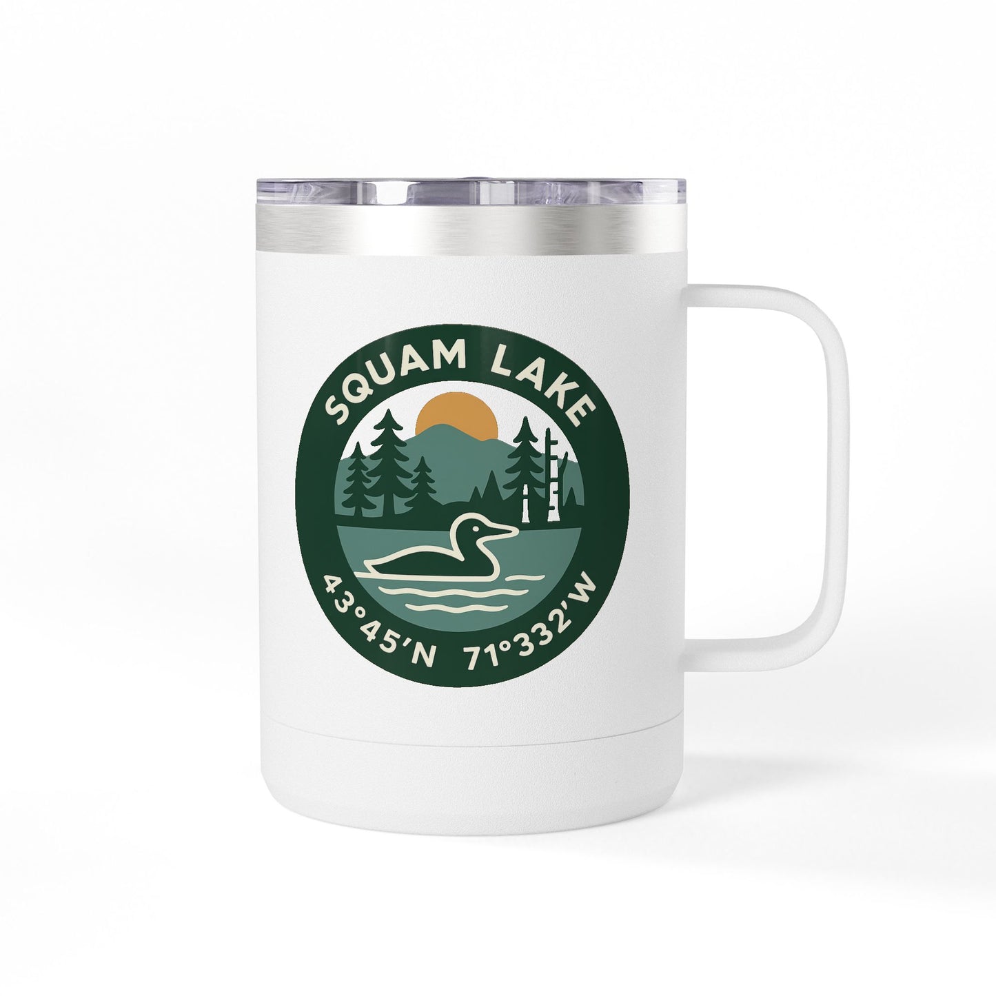Squam Lake Coffee Mug Tumbler, 15oz
