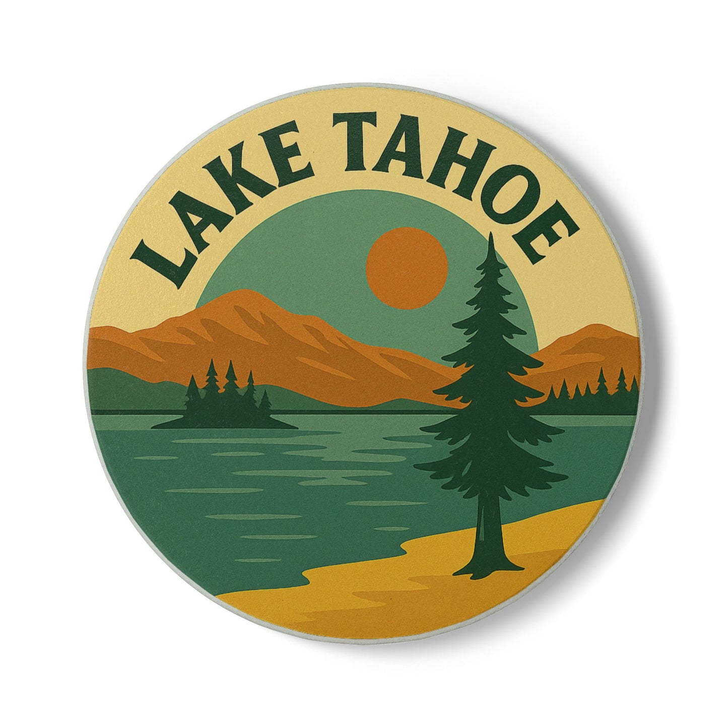 Lake Tahoe Ceramic Coaster