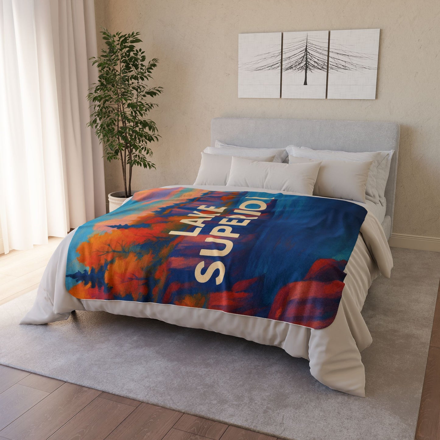 Lake Superior Fleece Sherpa Blanket