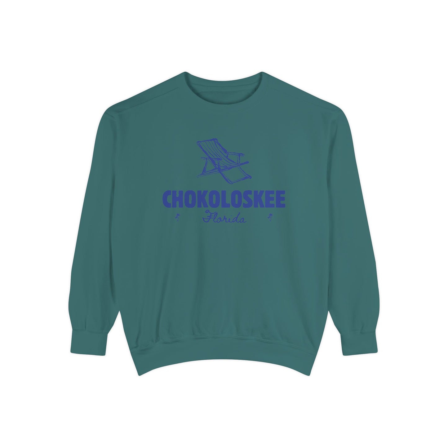Chokoloskee Vibes Unisex Sweatshirt | Garment-Dyed Comfort, Perfect for Casual Outings, Travel, Gifts, Autumn Days