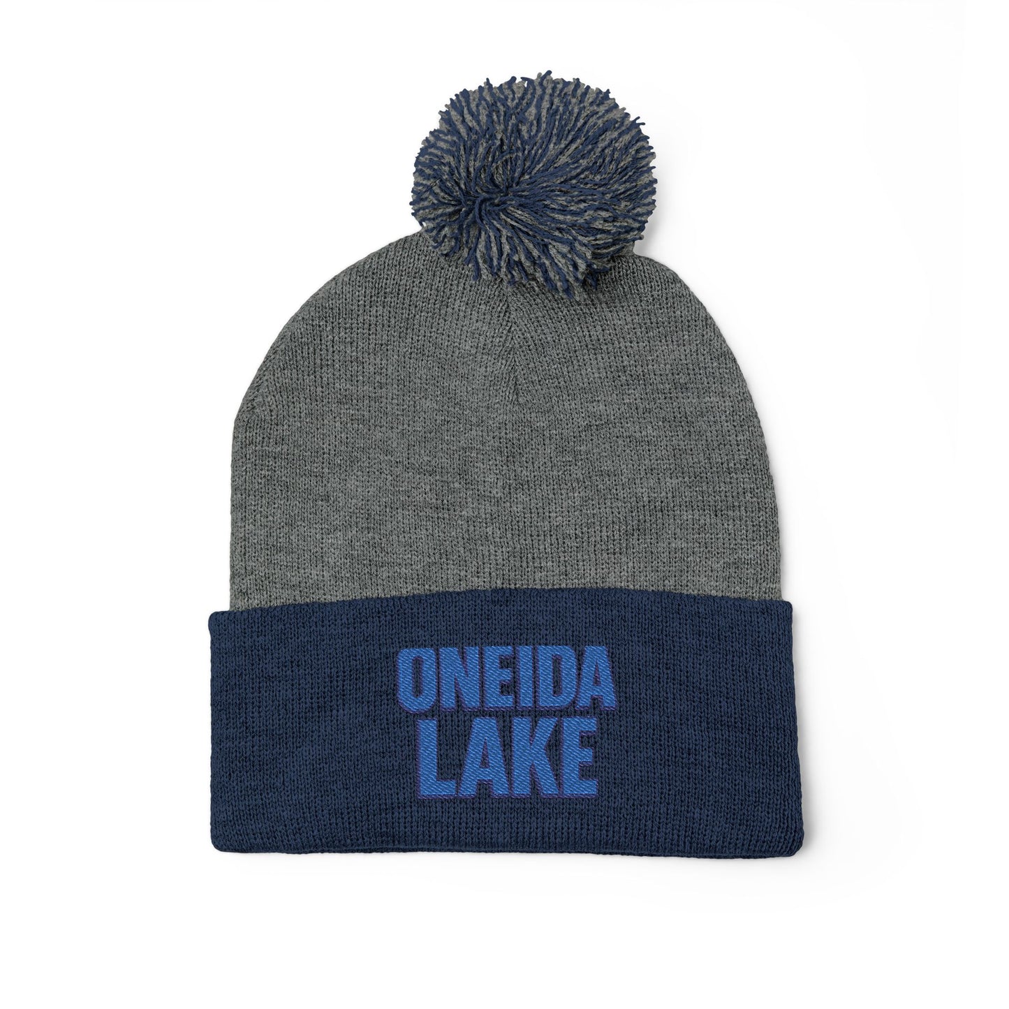 Oneida Lake Pom-Pom Knit Cap (Embroidery)