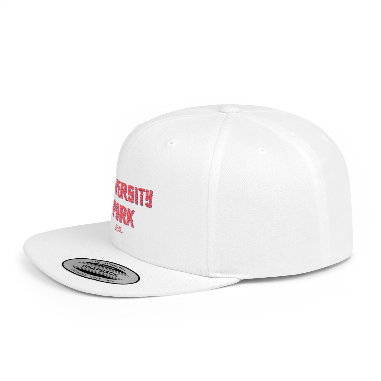 University Park Stylish Flat Bill Snapback Hat with Design, Perfect for Casual Outings, Streetwear, Gifts, Festivals, Everyday Wear