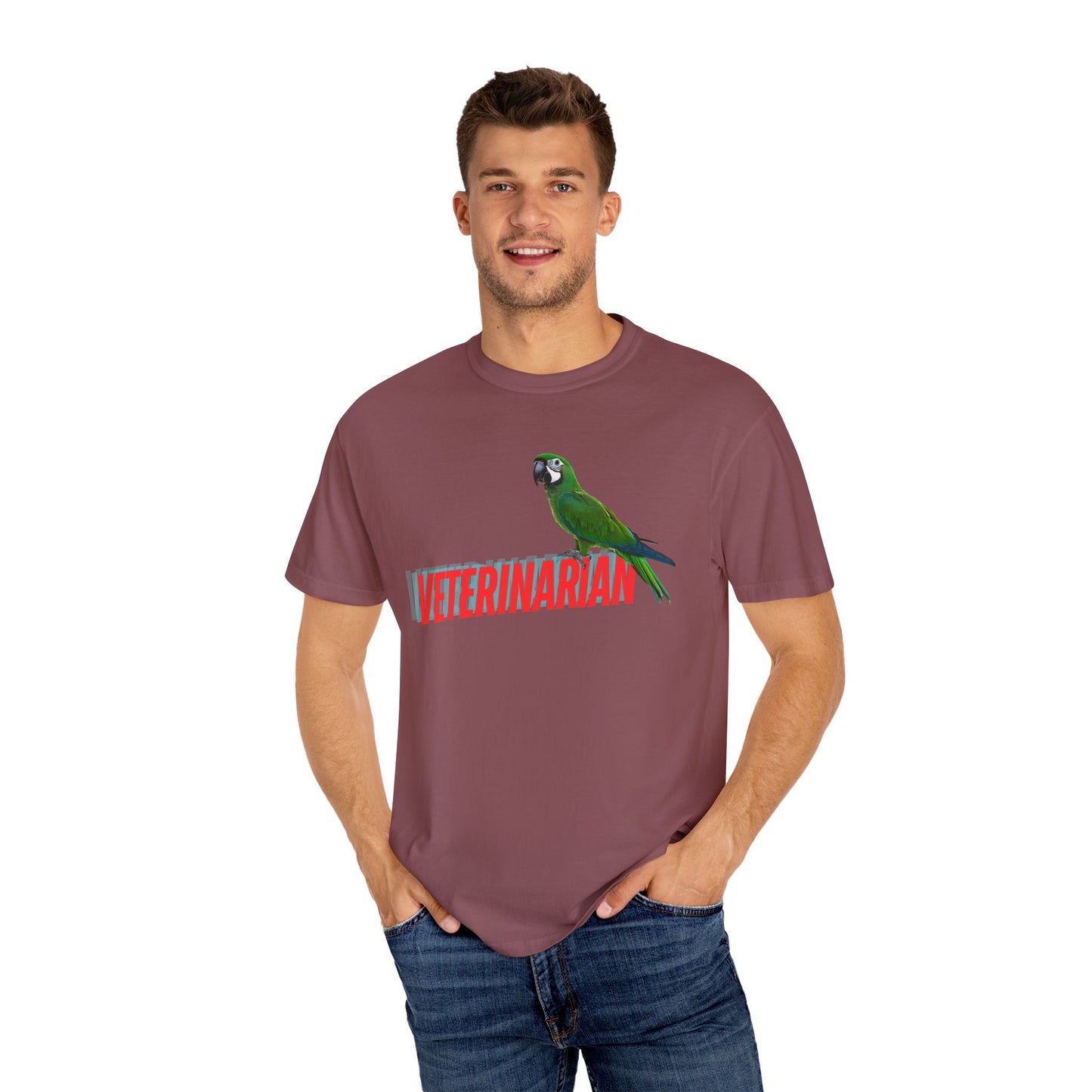 Veterinarian T-Shirt - Cute Parrot Graphic Tee for Animal Lovers, Gifts for Vet Students, Pet Owners, Animal Day Celebration