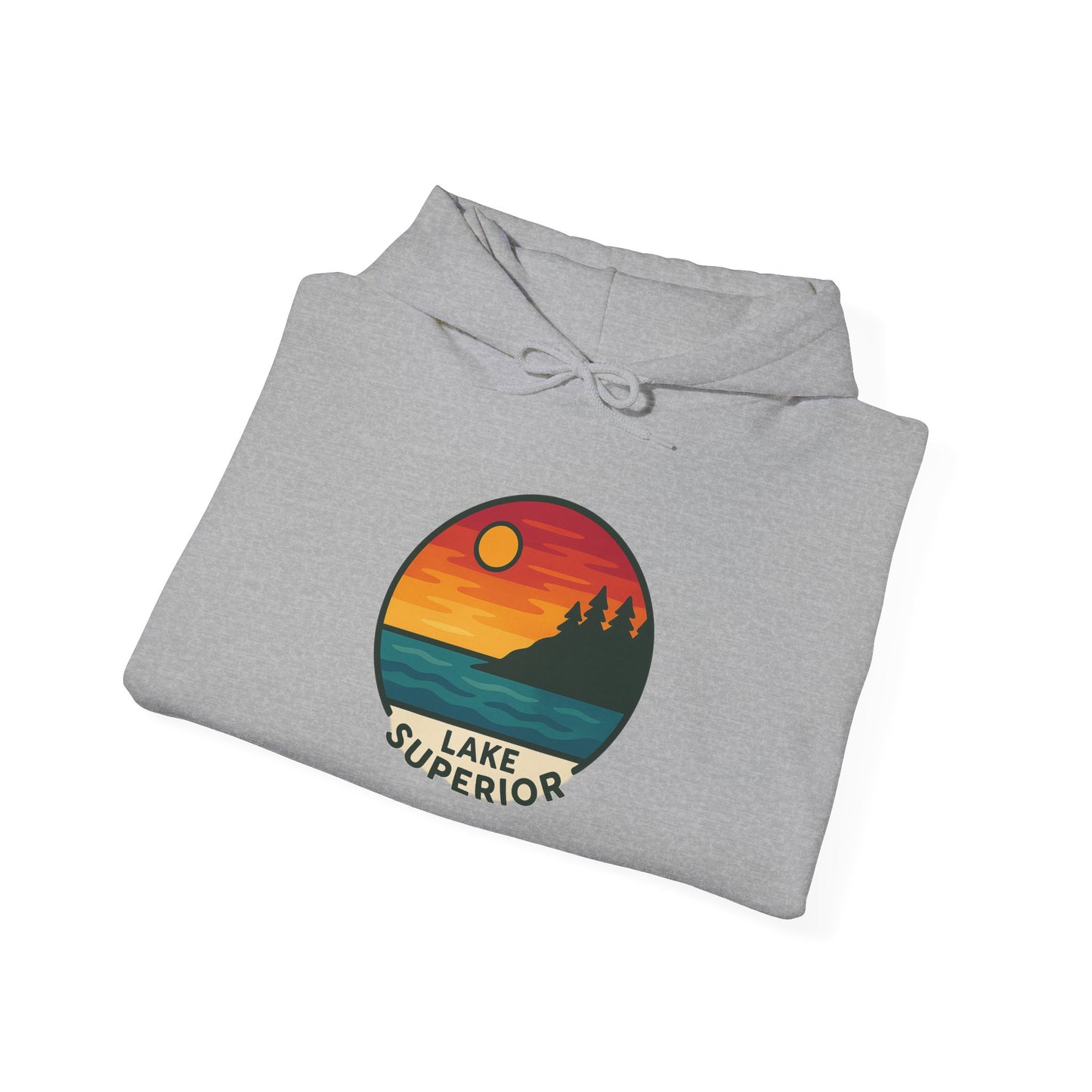 Lake Superior Hoodie, Cozy Casual Wear, Unisex Sweatshirt, Lake Lover Gift, Outdoor Adventure Apparel, Summer Retreat Fashion