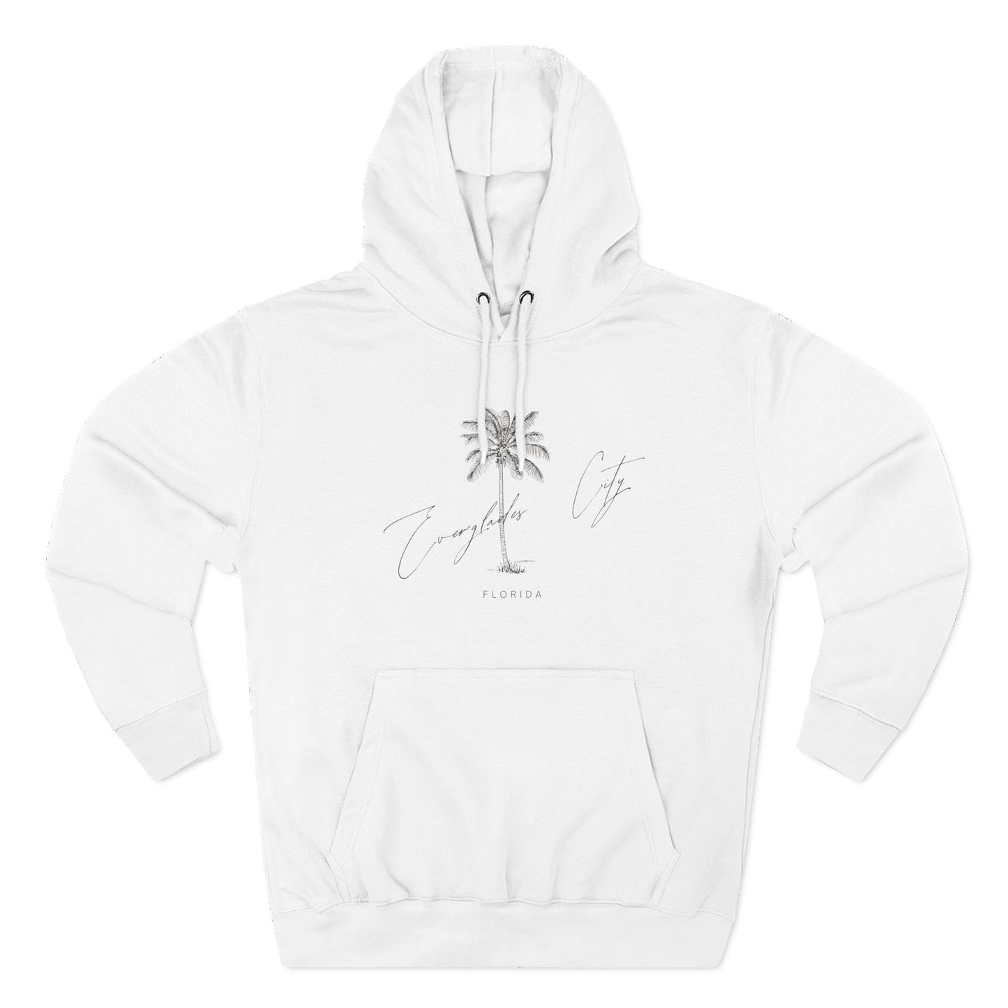 Everglades City Stylish Three-Panel Fleece Hoodie for Cozy Days, Casual Wear, Warm Layering, Gift for Him or Her