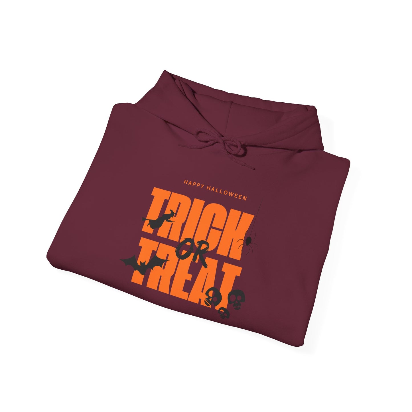 Halloween Trick or Treat Hoodie, Cozy Fall Sweatshirt, Spooky Season Apparel, Unisex Halloween Sweatshirt, Perfect for Pumpkin Patch