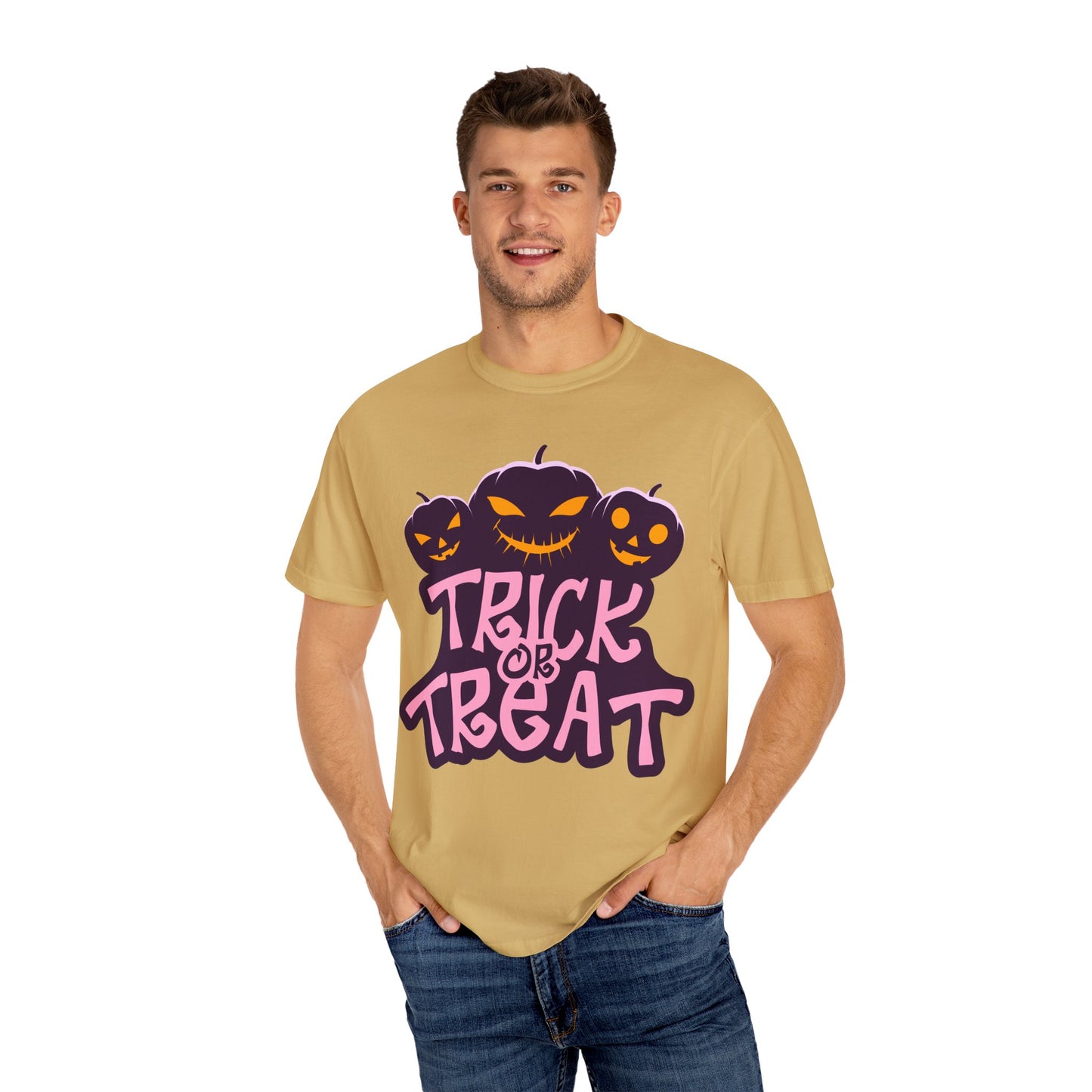 Halloween Trick or Treat T-Shirt, Unisex Halloween Tee, Spooky Autumn Shirt, Fun Costume Top, Trick or Treat Apparel