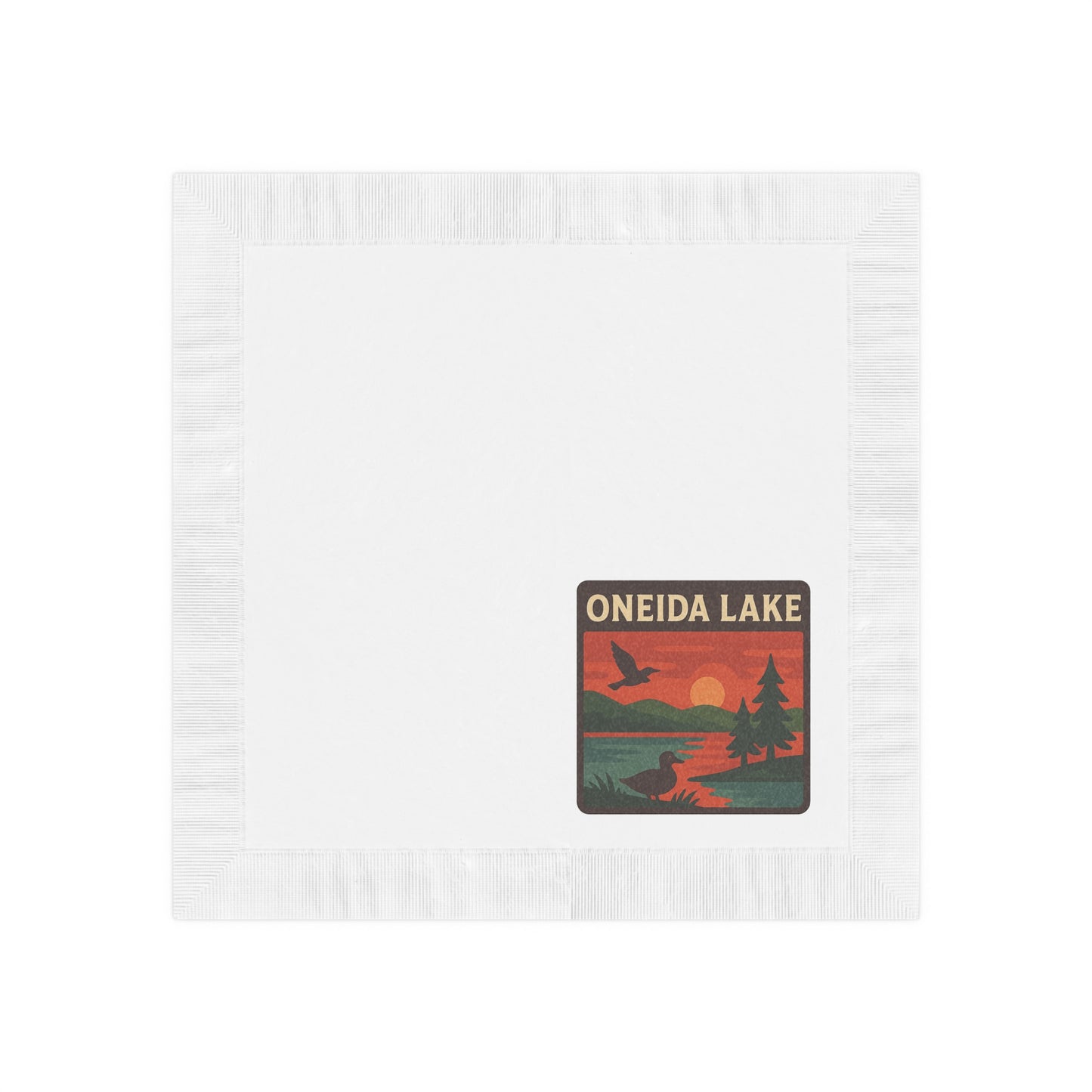 Oneida Lake White Coined Napkins