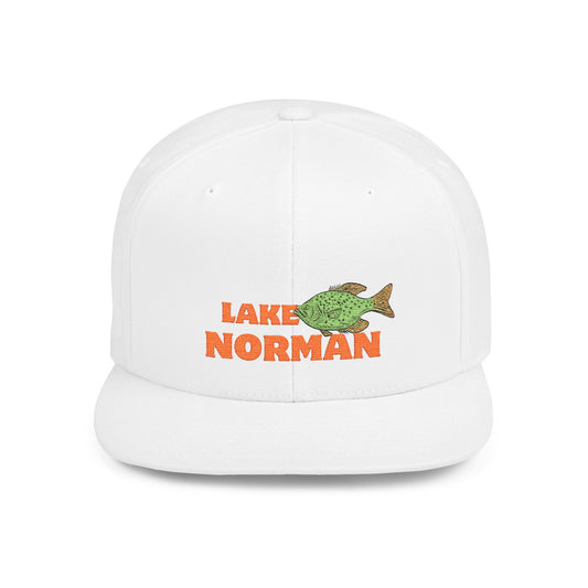 Lake Norman Fish Flat Bill Snapback Hat, Fishing Cap, Outdoor Gear, Lake House Gift, Summer Accessories, Stylish Headwear