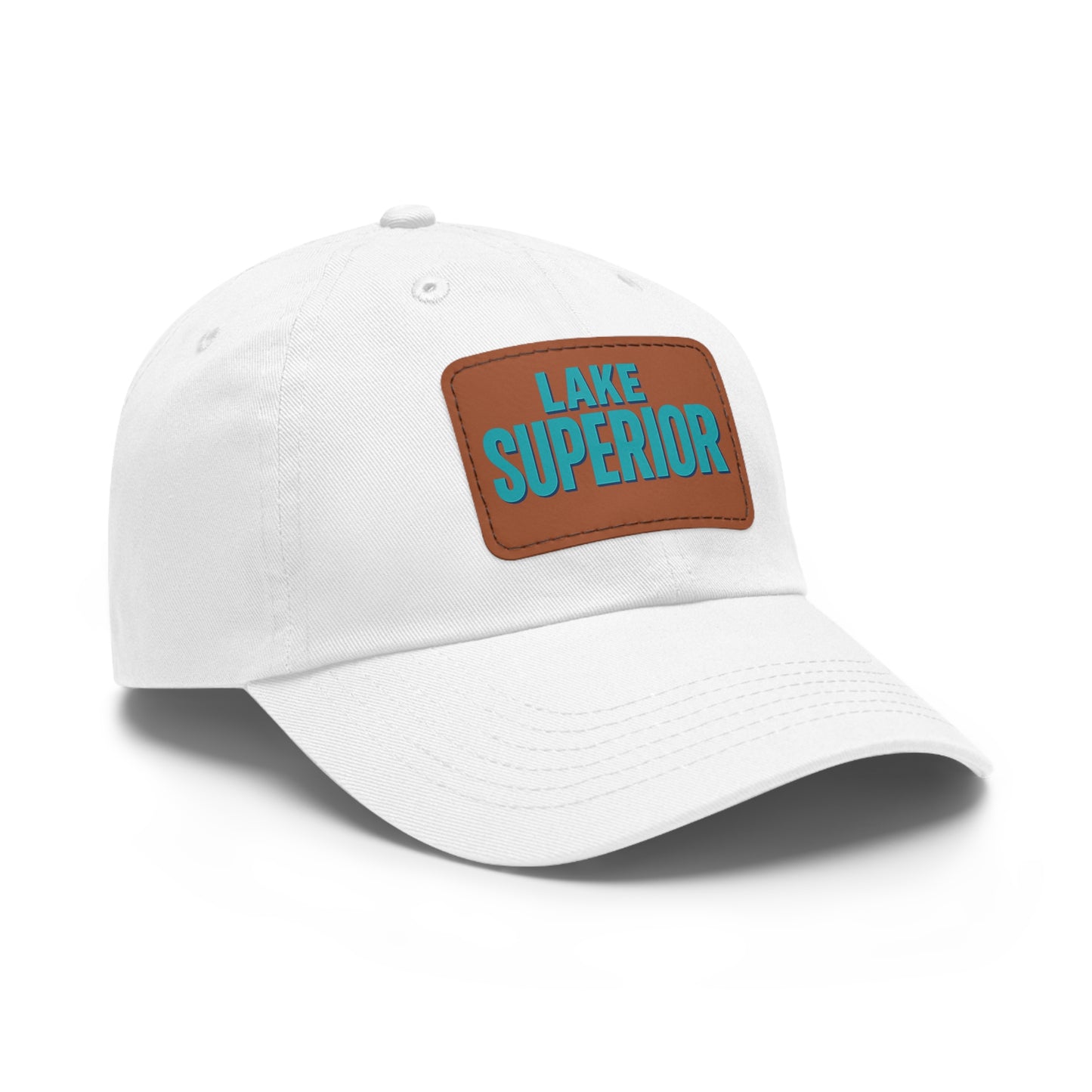 Lake Superior Dad Hat with Leather Patch (Rectangle)