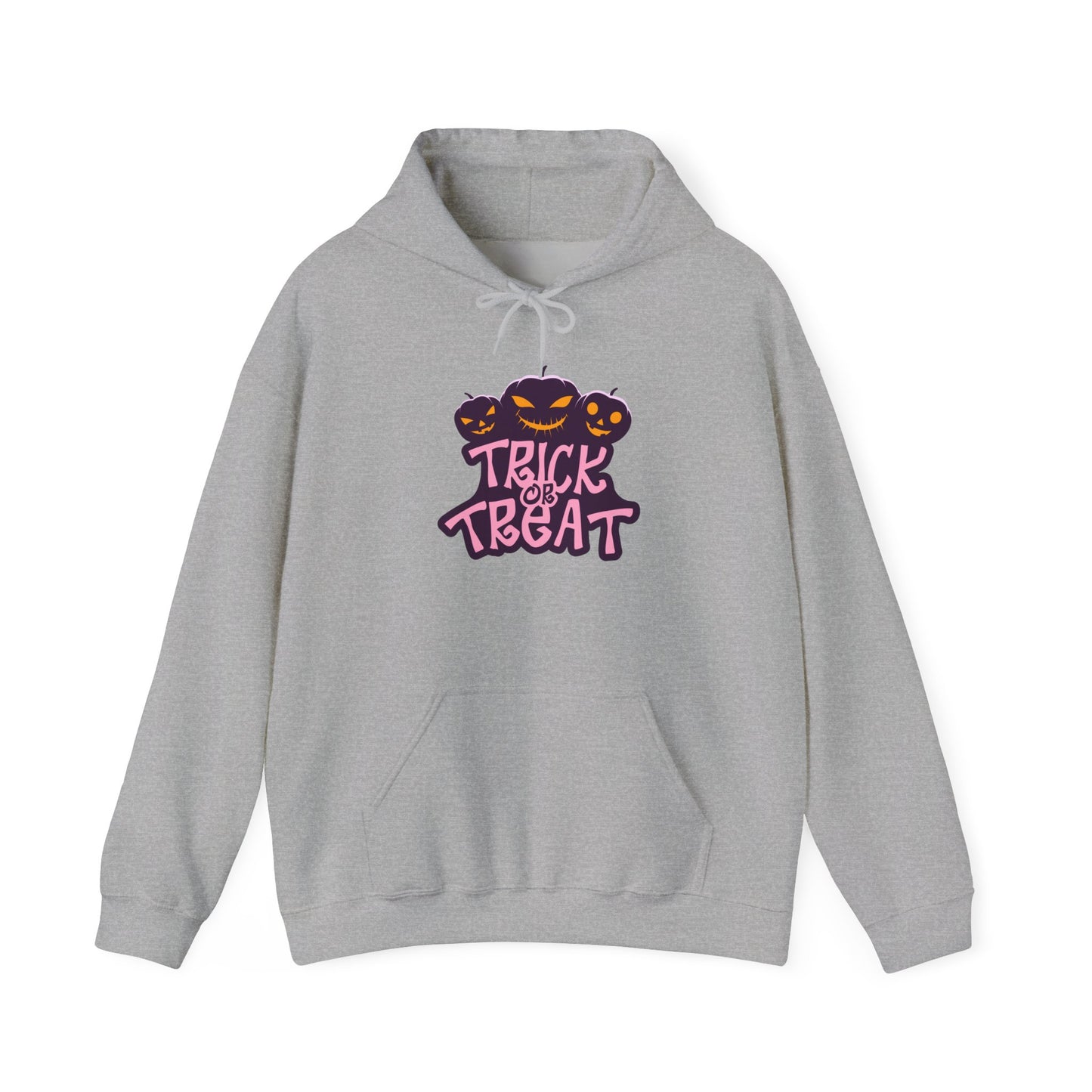 Halloween Trick or Treat Hoodie, Cozy Unisex Sweatshirt, Perfect for Fall Celebrations, Spooky Season Apparel, Gift for Halloween Lovers