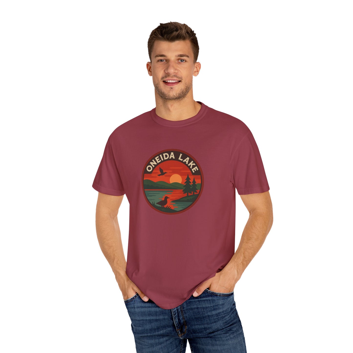 Oneida Lake Unisex T-Shirt, Casual Graphic Tee, Nature Lover Gift, Outdoor Adventure Shirt, Vacation Souvenir, Summer Wear