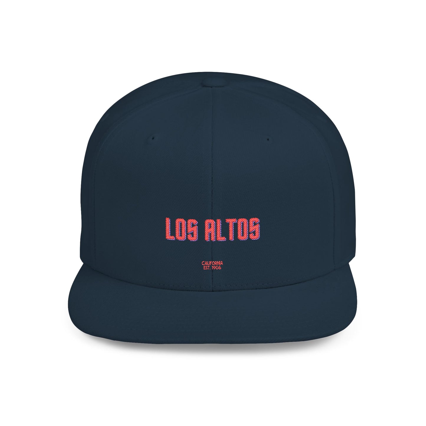 Los Altos Stylish Flat Bill Snapback Hat with Design, Perfect for Casual Outings, Streetwear, Gifts, Festivals, Everyday Wear