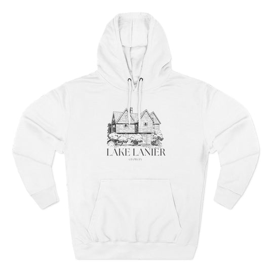 Cozy Lake Lanier Fleece Hoodie - Perfect for Relaxing, Outdoor Adventures, Gifts for Nature Lovers, Fall and Winter Apparel