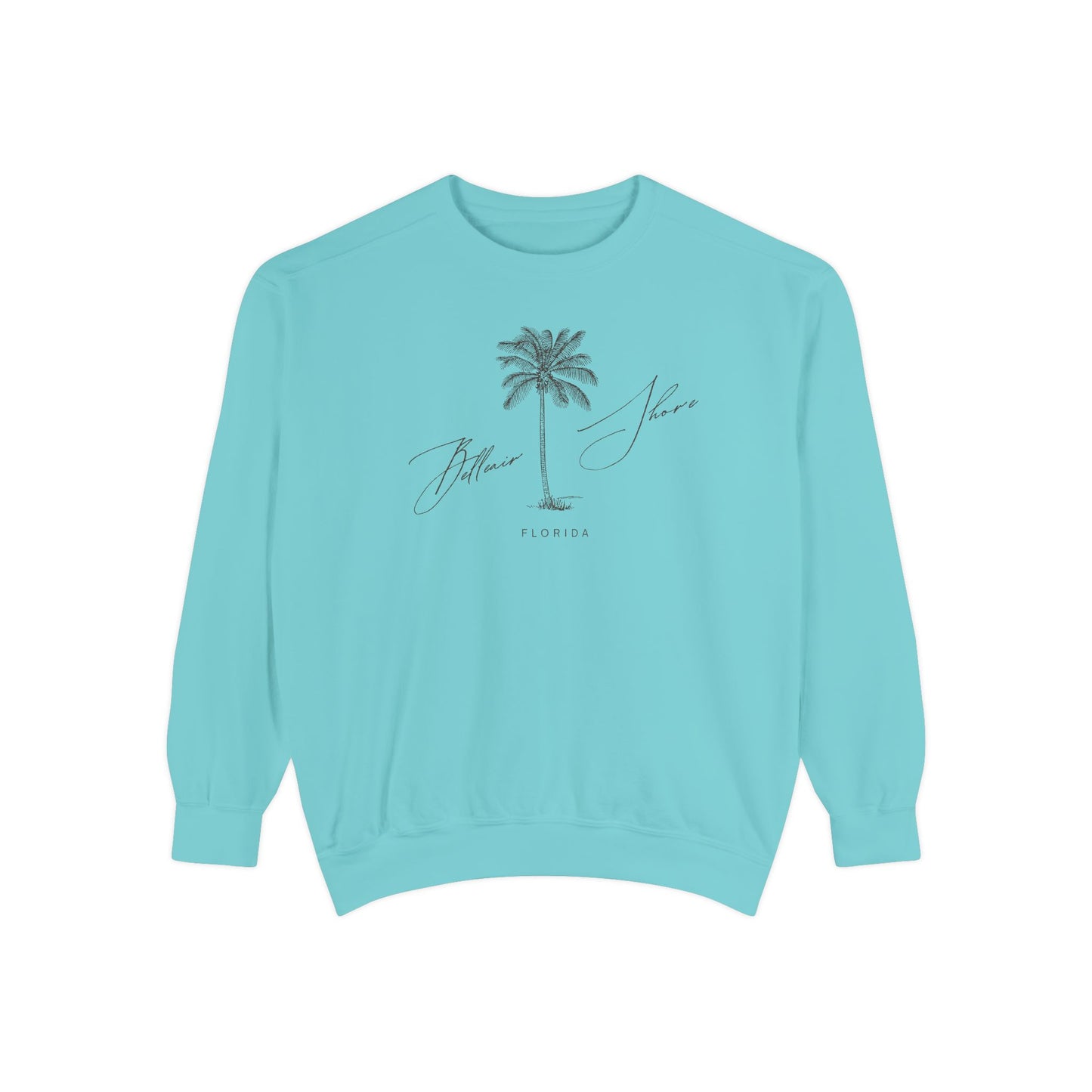 Belleair Shore Chill Vibes Sweatshirt - Unisex Garment-Dyed Style, Perfect for Lounging