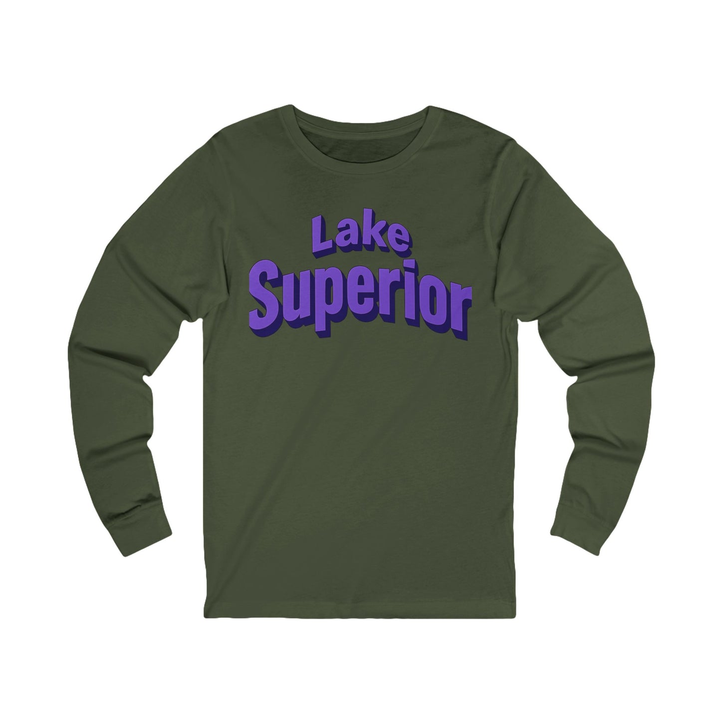Lake Superior Long Sleeve Tee, Cozy Unisex Shirt for Outdoor Lovers, Perfect for Lake Days, Casual Wear, Gift Idea