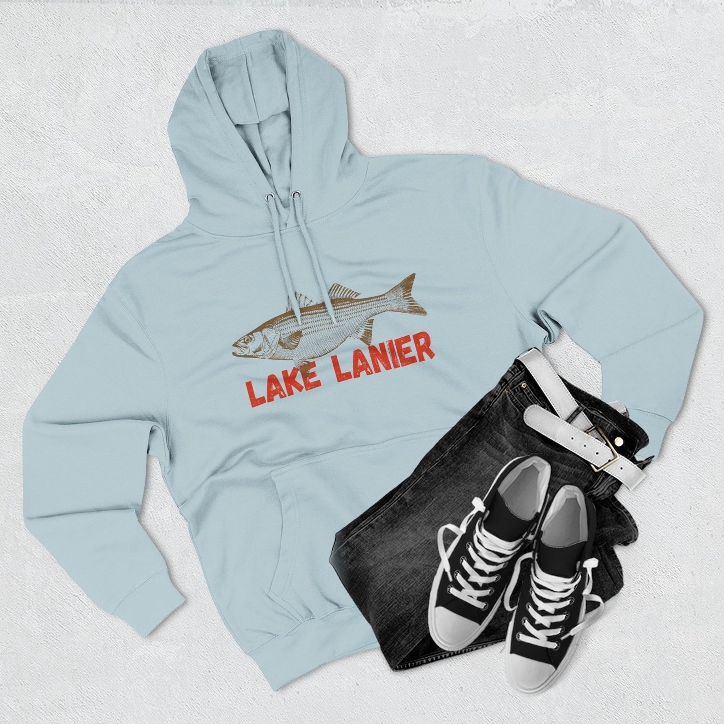 Lake Lanier Fishing Fleece Hoodie | Cozy Outdoor Style, Perfect Gift for Fishing Lovers, Summer & Winter Essentials, Lake Life Apparel