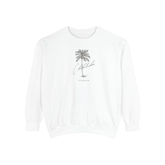 Chokoloskee Chill Vibes Sweatshirt - Unisex Garment-Dyed Style, Perfect for Lounging