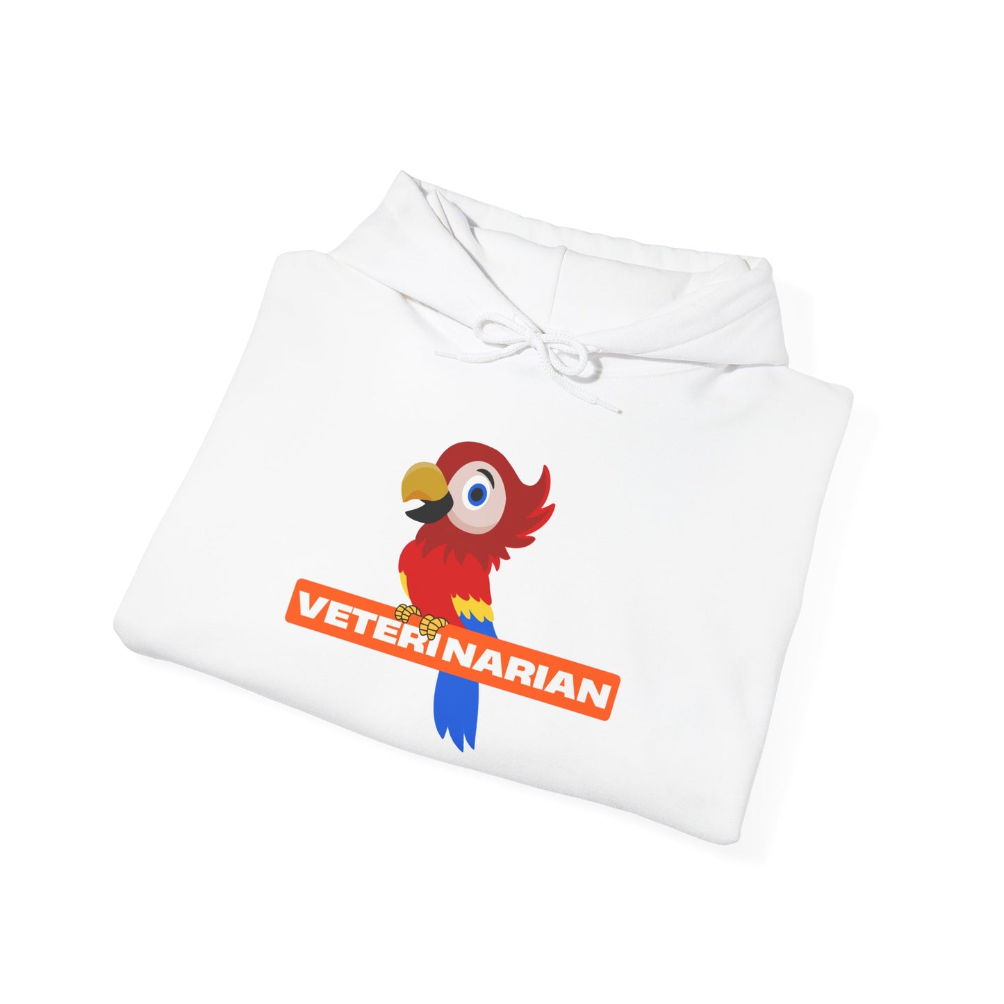 Veterinarian Parrot Hoodie, Funny Animal Lover Clothing, Cute Pet Sweatshirt, Gift for Veterinarian, Animal Rescue Apparel