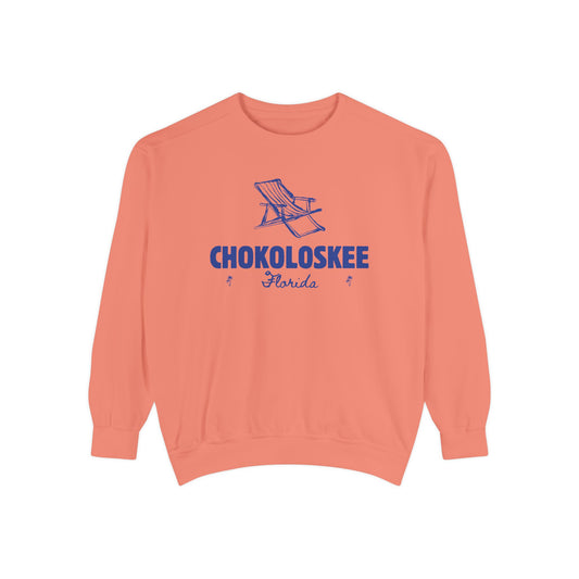 Chokoloskee Vibes Unisex Sweatshirt | Garment-Dyed Comfort, Perfect for Casual Outings, Travel, Gifts, Autumn Days