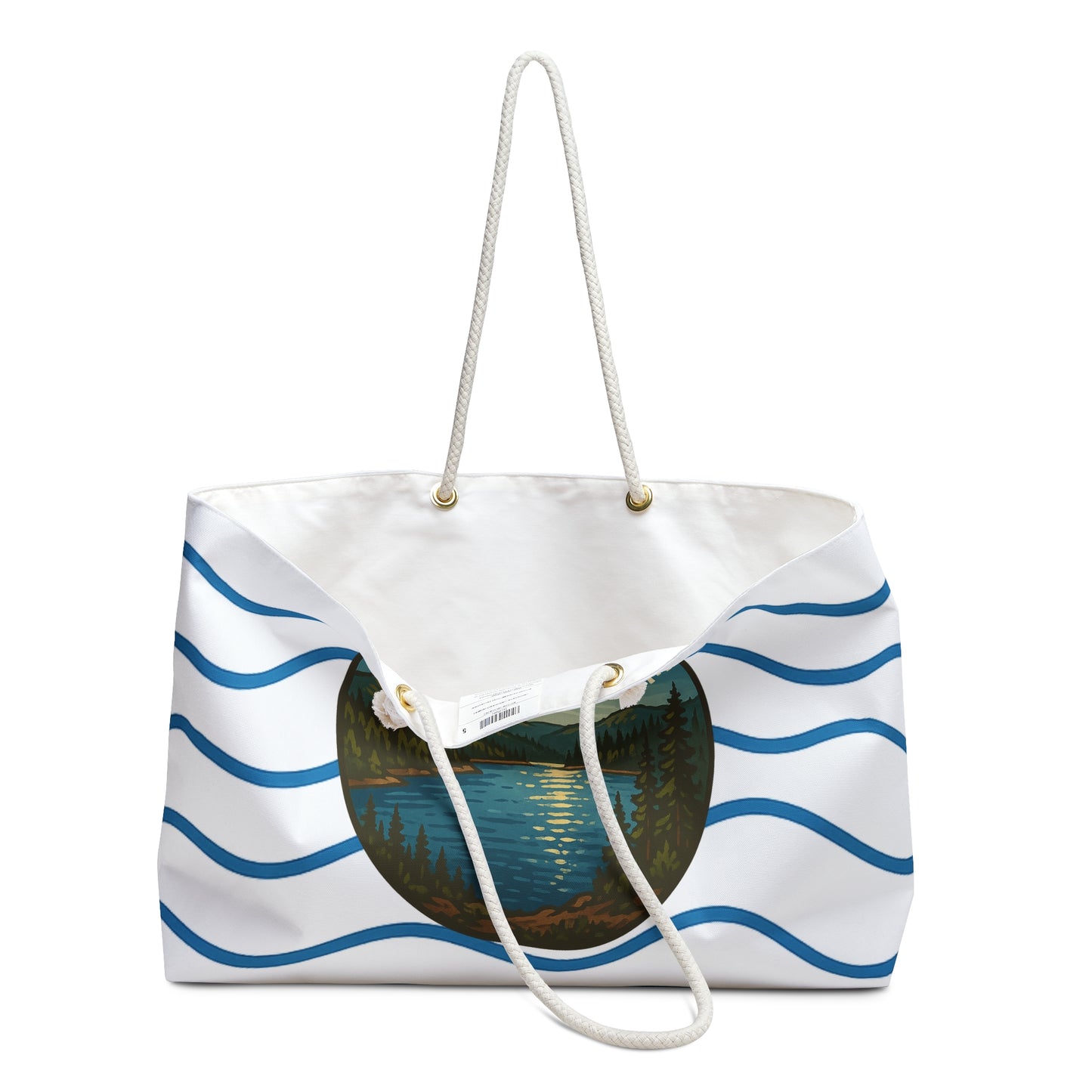 Payette Lake Weekender Bag White | Travel Tote, Beach Bag, Vacation Essentials, Escape Bag, Lake Life Carryall