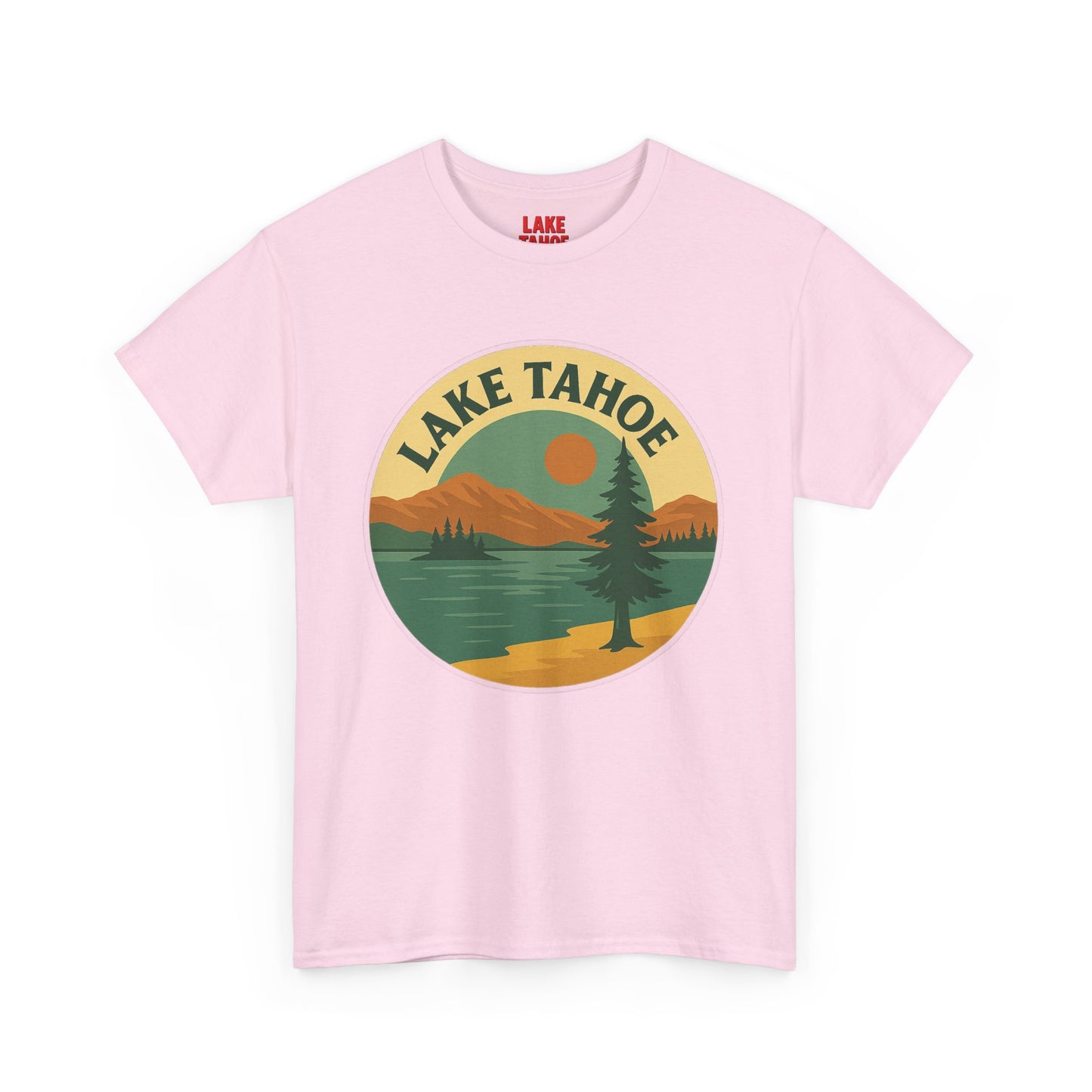 Lake Tahoe Graphic Tee | Unisex Heavy Cotton T-Shirt, Nature Lover Gift, Lake Adventure Shirt, Outdoor Apparel, Vintage Lake Design