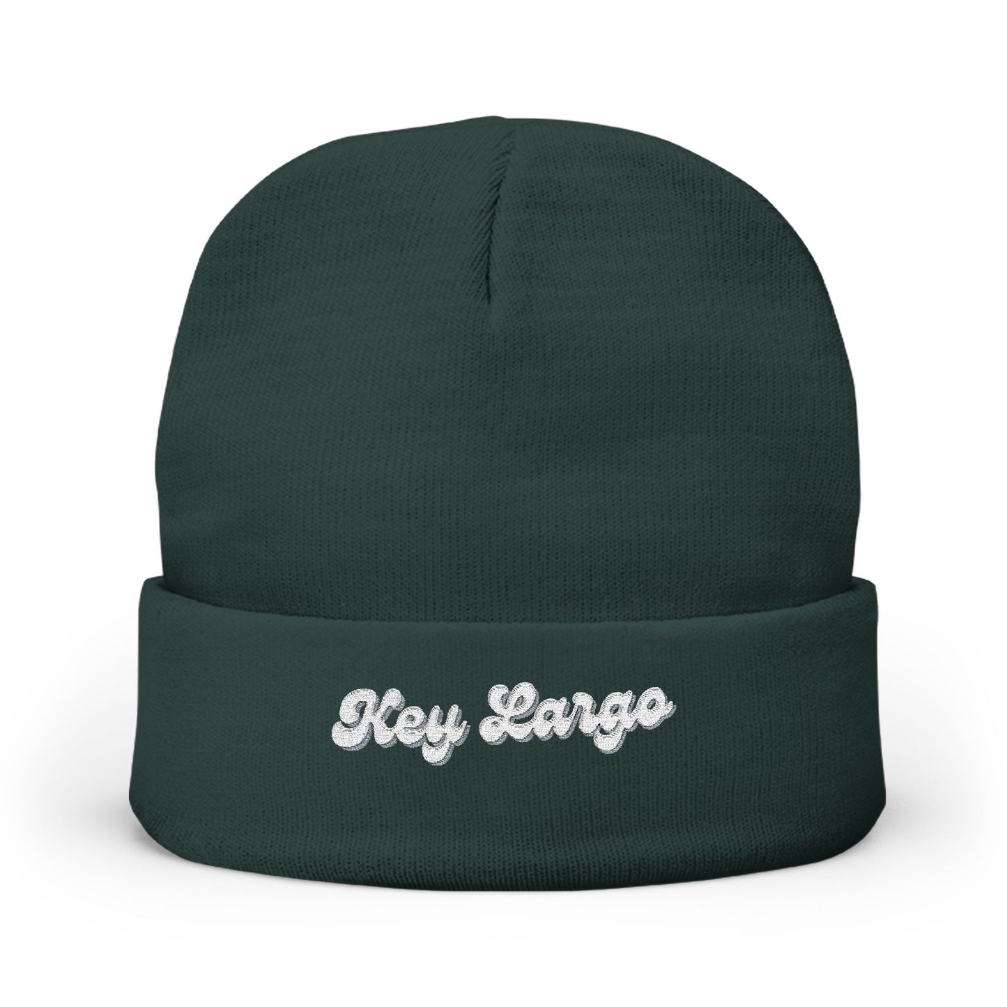 Key Largo Cozy Embroidered Knit Beanie | Winter Hat, Casual Fashion Accessory, Gift for Him/Her, Cozy Style, Outdoor Wear