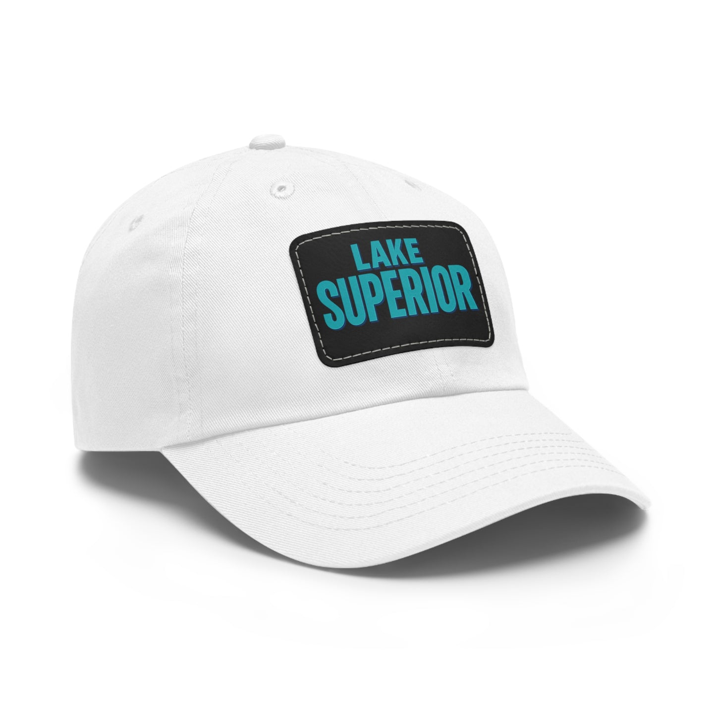 Lake Superior Dad Hat with Leather Patch (Rectangle)