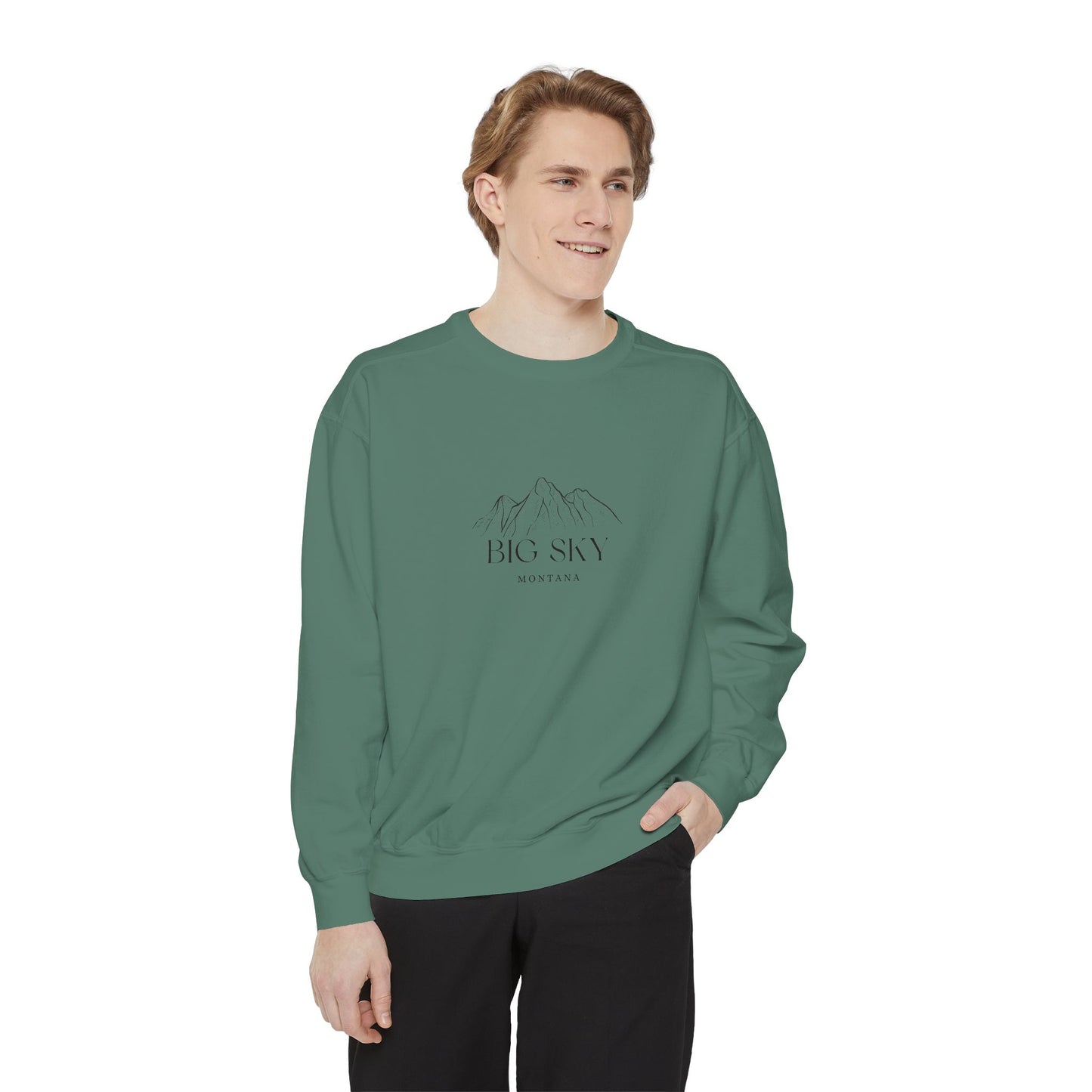 Big Sky Vibes Unisex Sweatshirt | Garment-Dyed Comfort, Perfect for Casual Outings, Travel, Gifts, Autumn Days