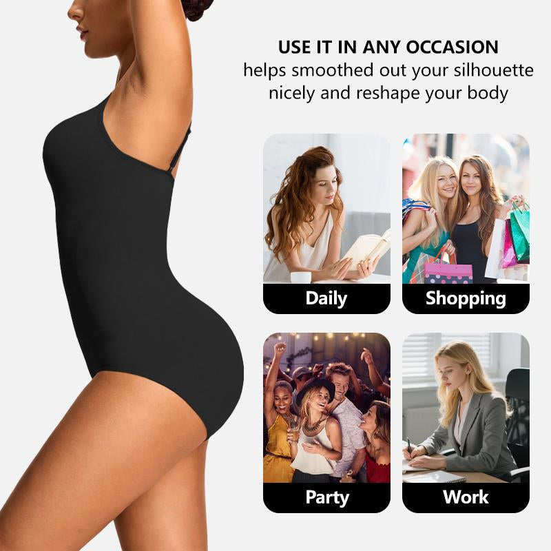 VVL Fallfreshness Women'S Seamless round Neck Shapewear Basic Comfortable Sleeveless Tummy Control and Butt Lifting Shapewear for Daily