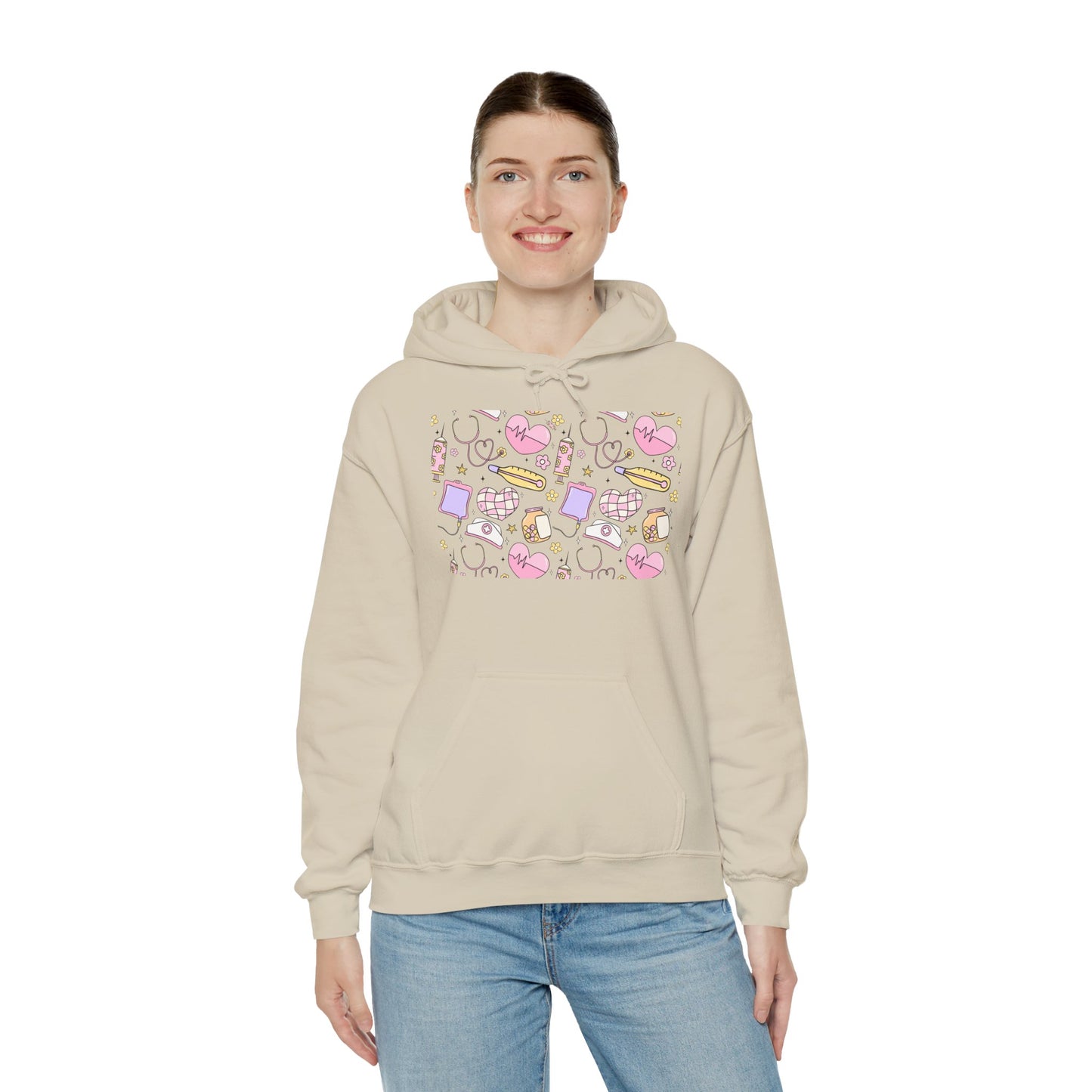 Nurse Cute Foodie Graphic Sweatshirt, Cozy Food Lover Pullover, Trendy Unisex Hoodie, Gift for Foodies, Cute Casual Wear