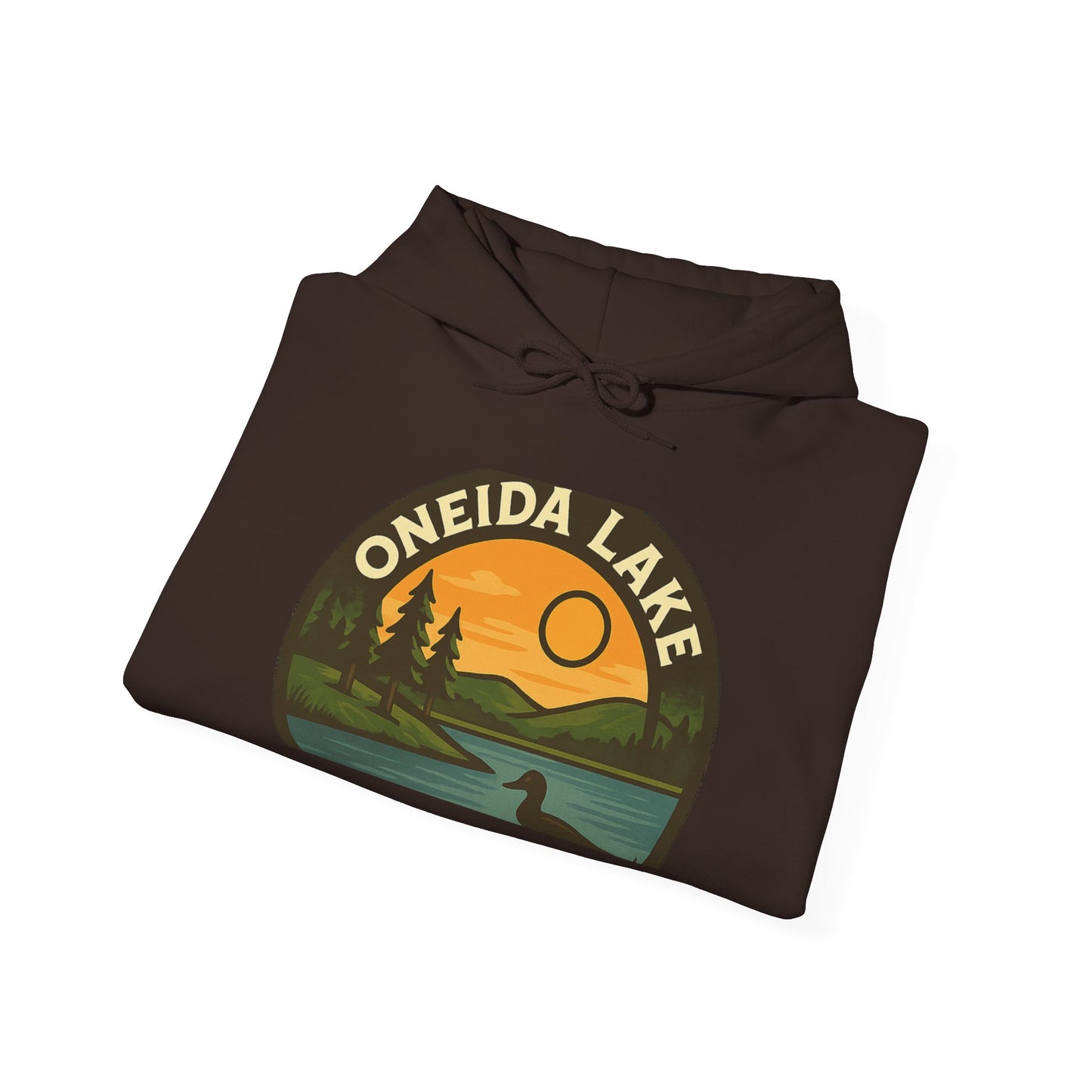 Oneida Lake Hoodie, Cozy Casual Wear, Unisex Sweatshirt, Lake Lover Gift, Outdoor Adventure Apparel, Summer Retreat Fashion