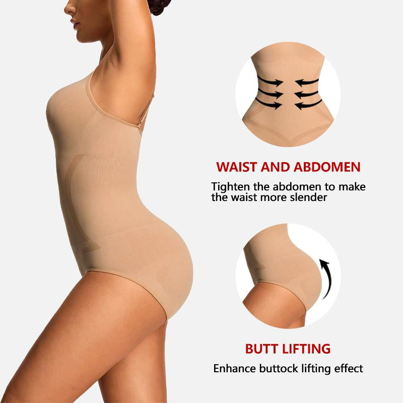 VVL Fallfreshness Women'S Seamless round Neck Shapewear Basic Comfortable Sleeveless Tummy Control and Butt Lifting Shapewear for Daily