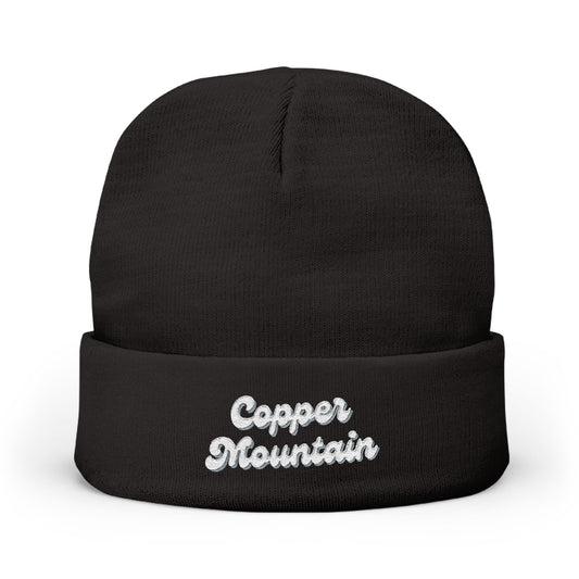 Copper Mountain Cozy Embroidered Knit Beanie | Winter Hat, Casual Fashion Accessory, Gift for Him/Her, Cozy Style, Outdoor Wear