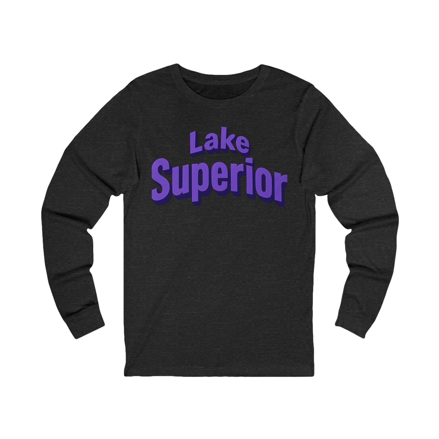 Lake Superior Long Sleeve Tee, Cozy Unisex Shirt for Outdoor Lovers, Perfect for Lake Days, Casual Wear, Gift Idea