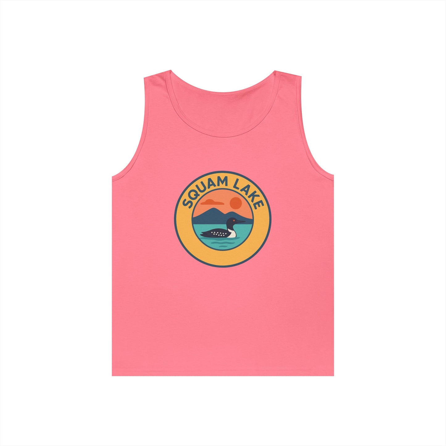 Squam Lake Vintage Unisex Heavy Cotton Tank Top, Summer Shirt, Lake Apparel, Outdoor Activity, Gift for Nature Lovers