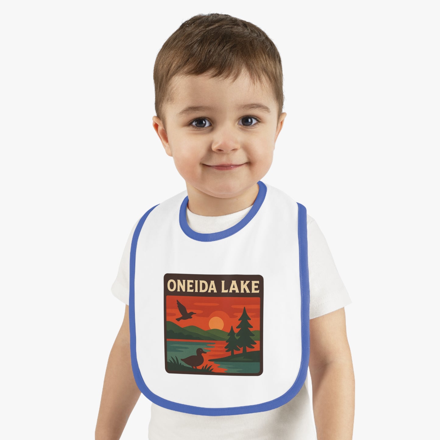 Oneida Lake Baby Contrast Trim Jersey Bib