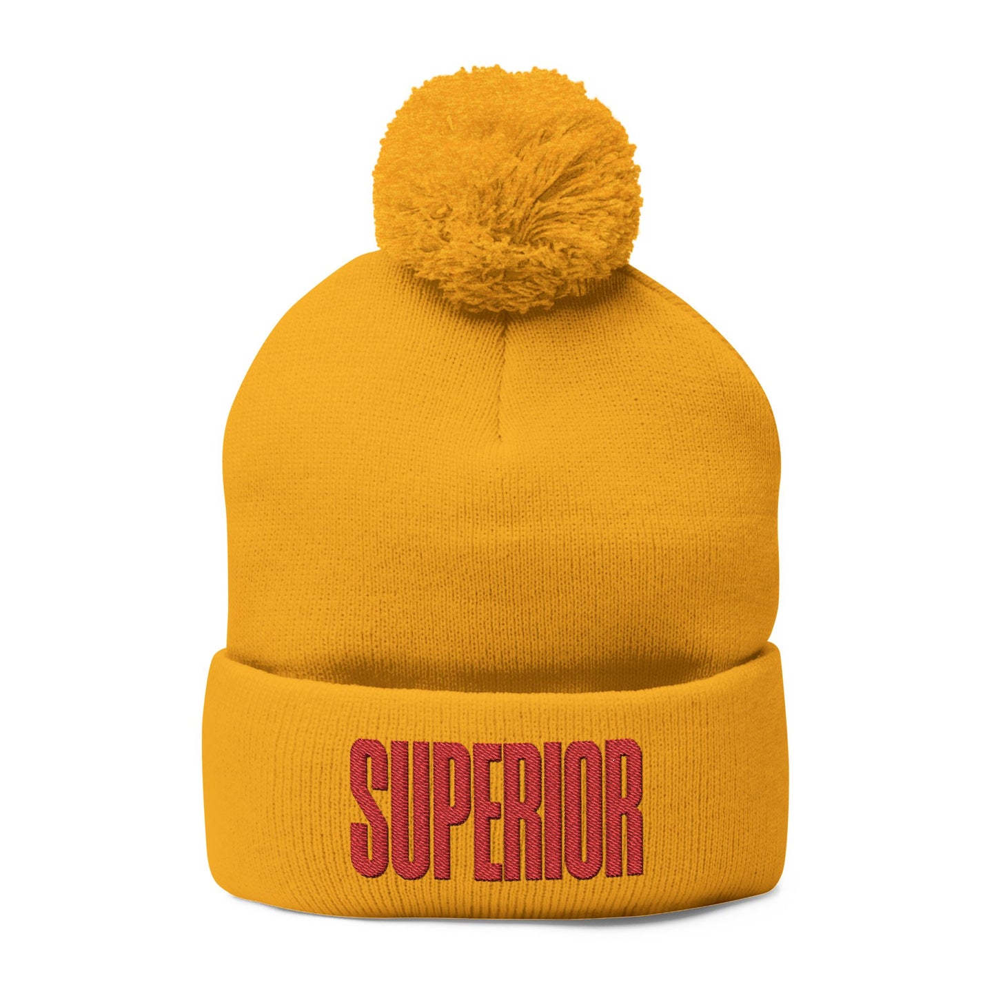 Lake Superior Pom-Pom Knit Cap (Embroidery)