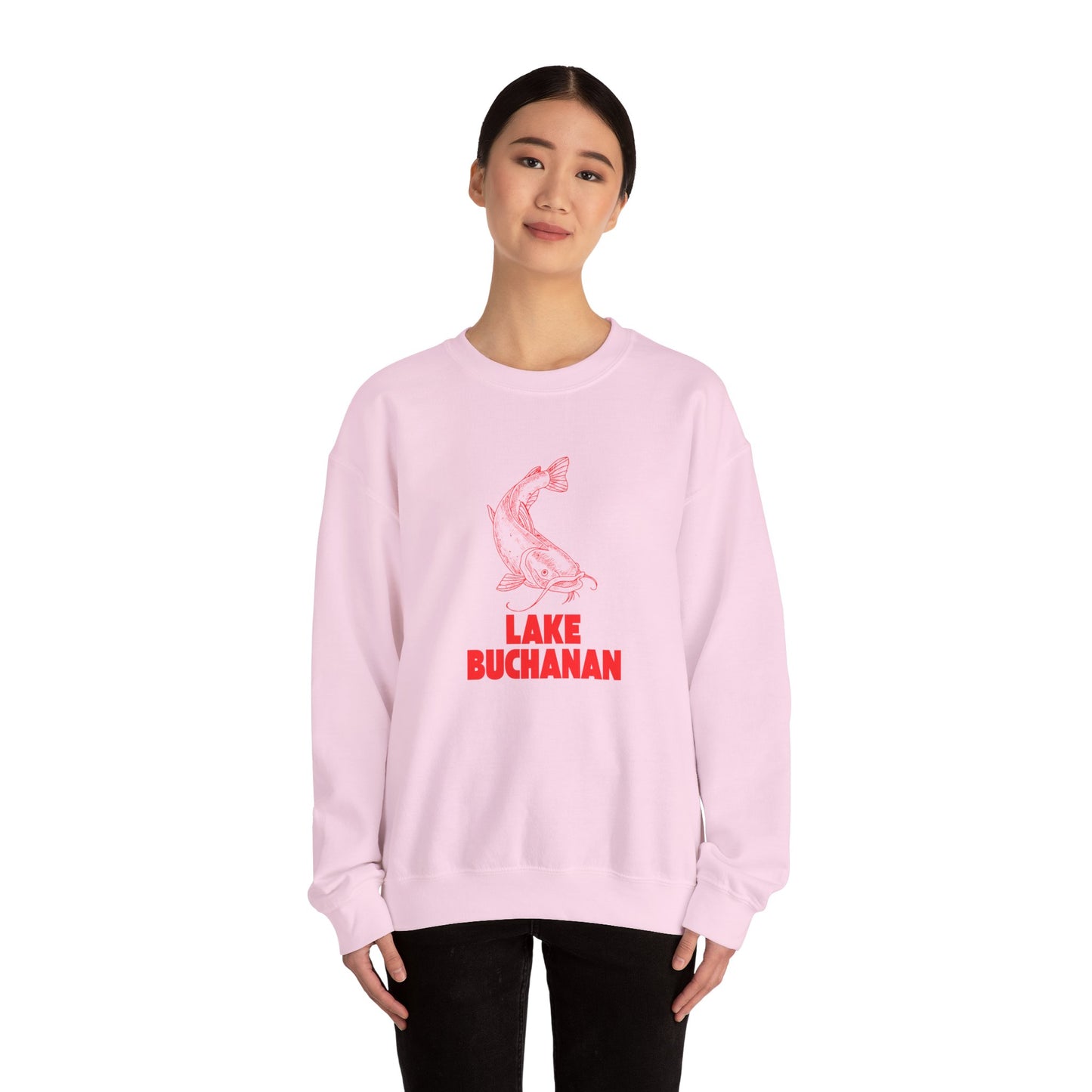 Lake Buchanan Fishing Sweatshirt, Cozy Crewneck, Perfect for Outdoorsy Lovers, Casual Wear, Gift for Nature Enthusiasts, Lake Life Apparel
