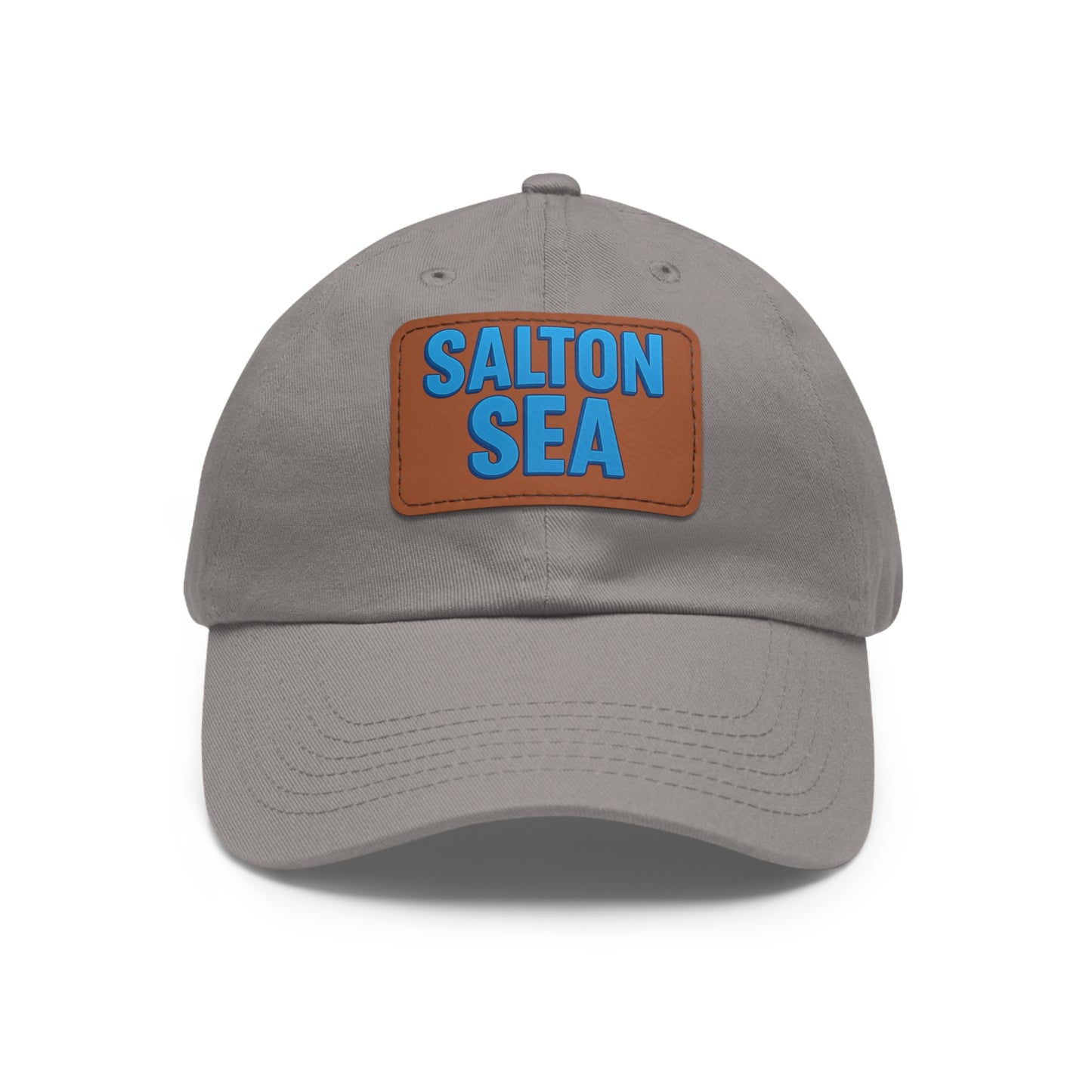 Salton Sea Dad Hat with Leather Patch (Rectangle)