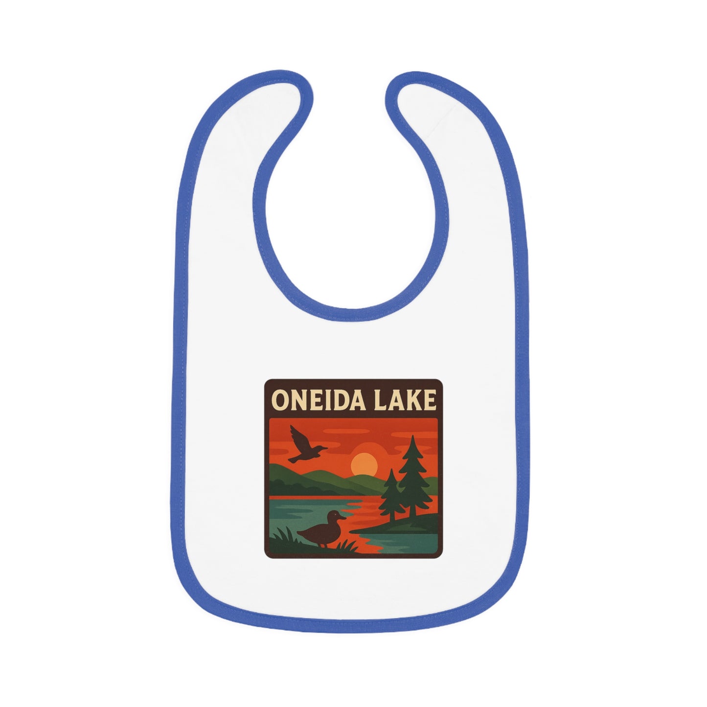 Oneida Lake Baby Contrast Trim Jersey Bib