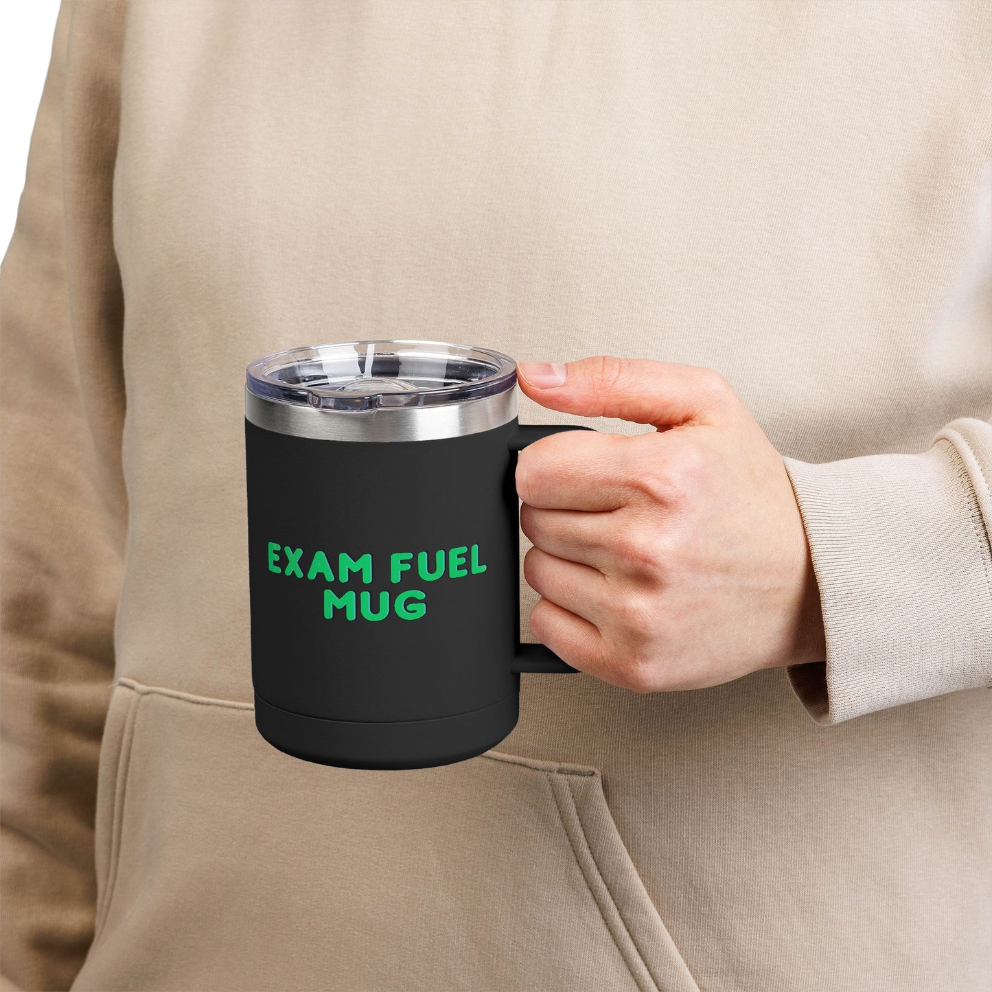 Exam Fuel Mug Tumbler | Perfect for Students, Study Sessions, Motivational Drinkware, Eco-Friendly Cup