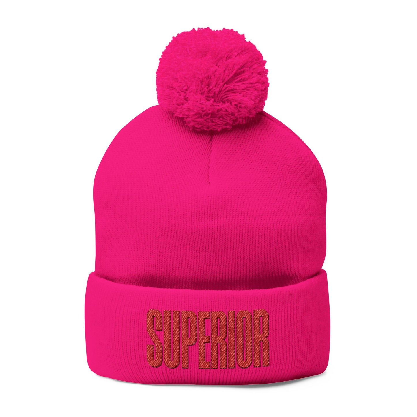 Lake Superior Pom-Pom Knit Cap (Embroidery)