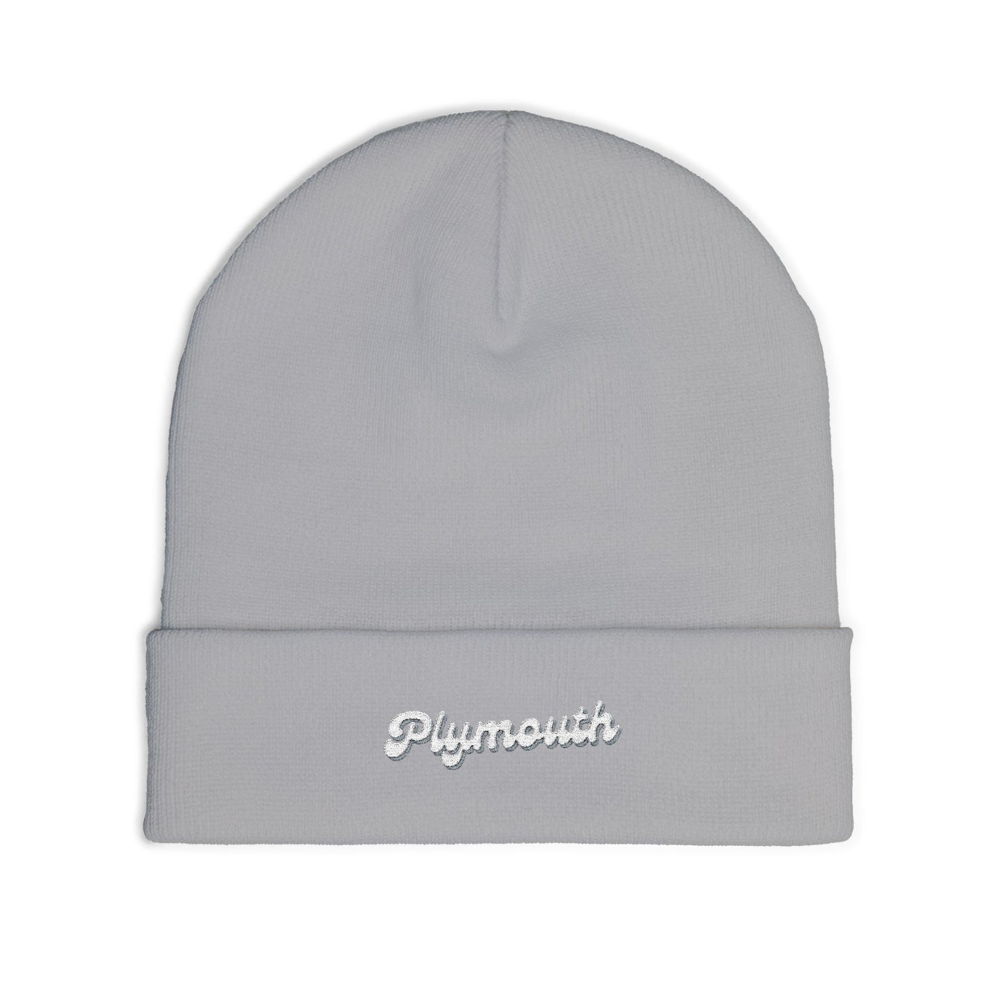 Plymouth Cozy Embroidered Knit Beanie | Winter Hat, Casual Fashion Accessory, Gift for Him/Her, Cozy Style, Outdoor Wear