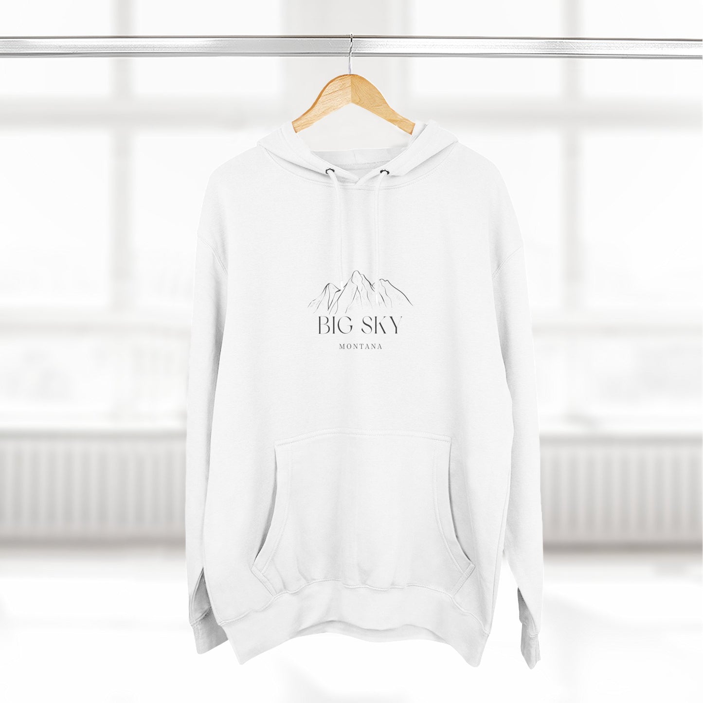 Big Sky Inspired Fleece Hoodie, Casual Wear, Relaxation, Gift for Autumn Lovers, Travel Essential