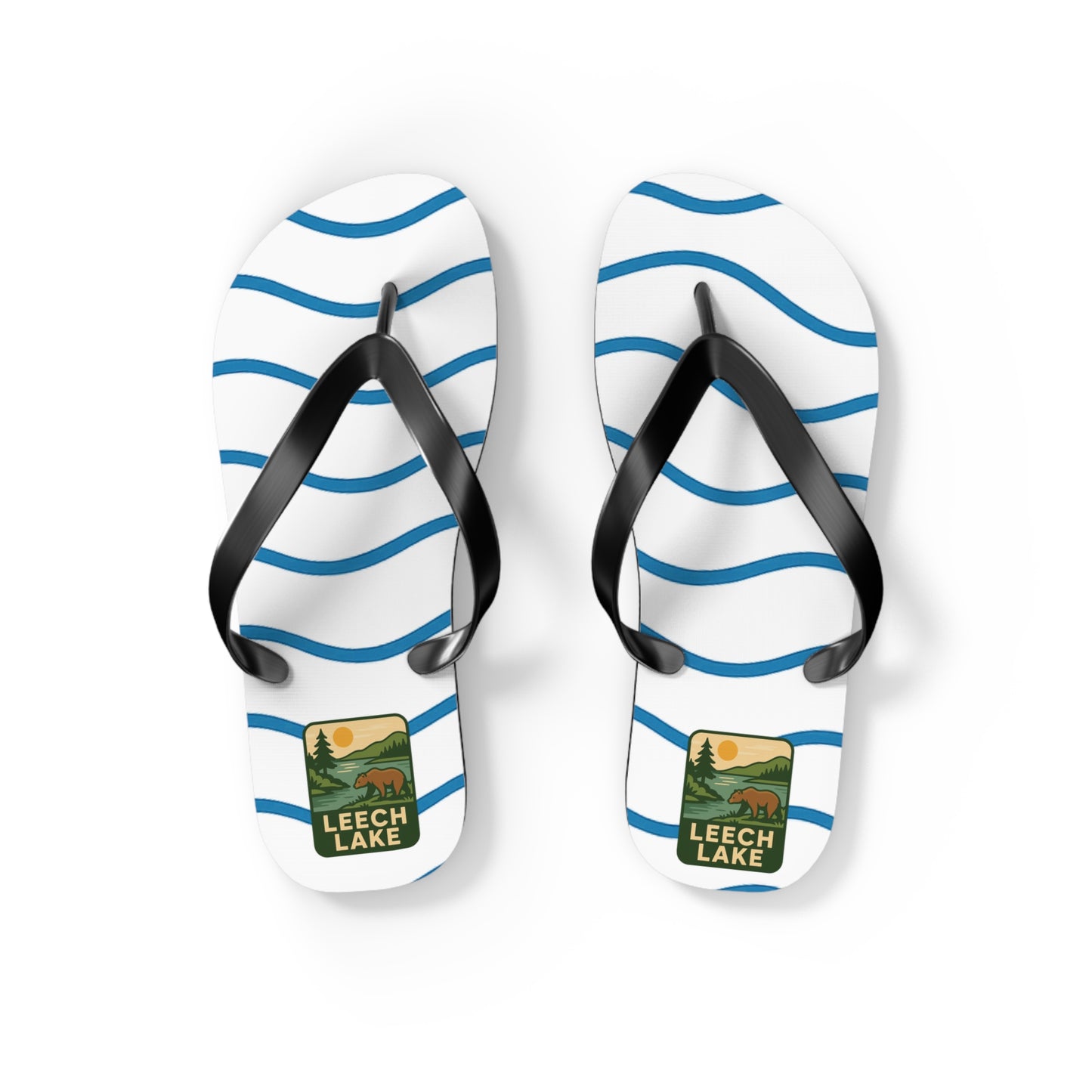 Leech Lake Beachy Vibes Flip Flops - Summer Sandals, Poolside Footwear, Vacation Essentials, Casual Summer Shoes, Beach Accessories