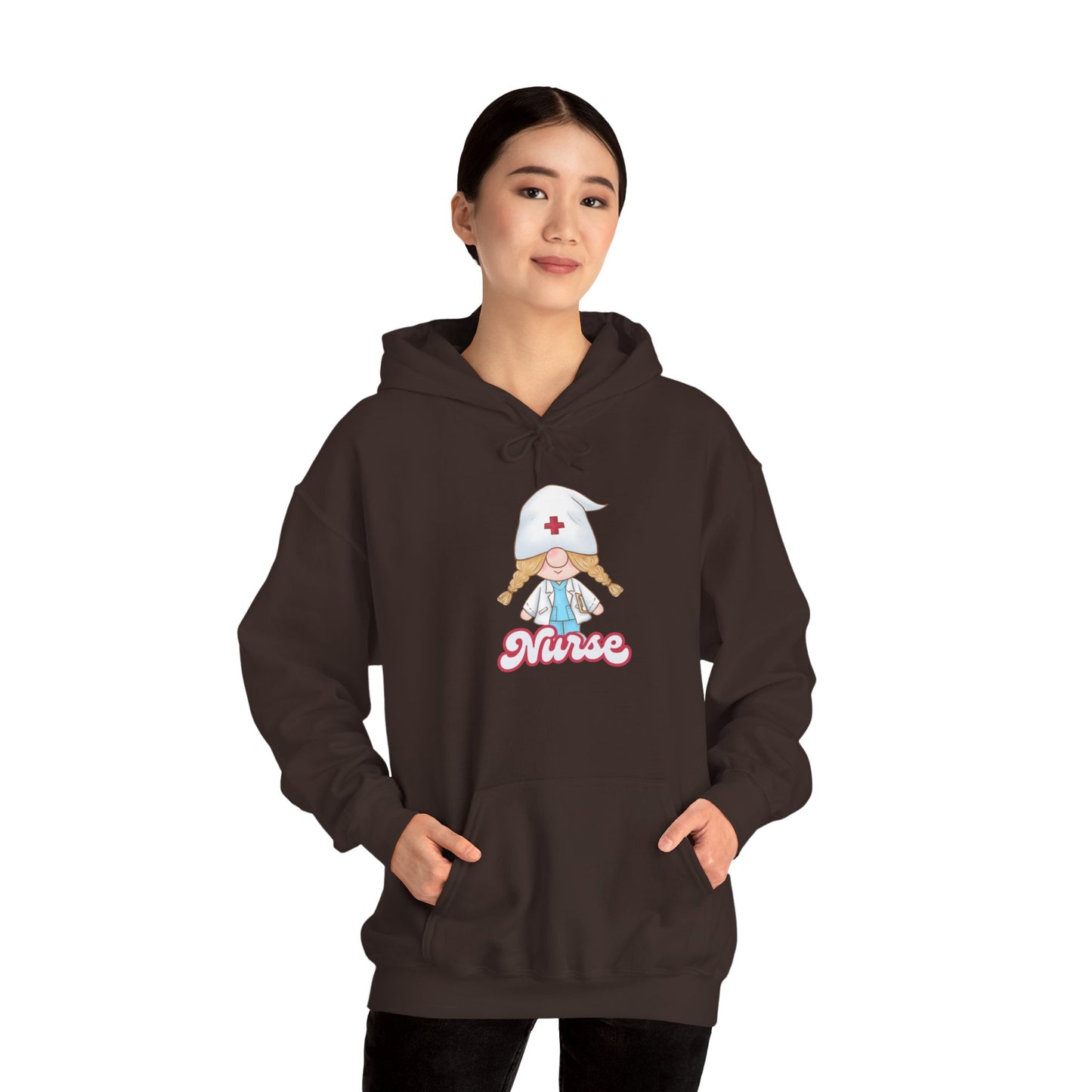 Nurse Cartoon Hoodie - Cozy Unisex Sweatshirt, Gift for Healthcare Workers, Nursing Student Apparel, Medical Profession Hoodie