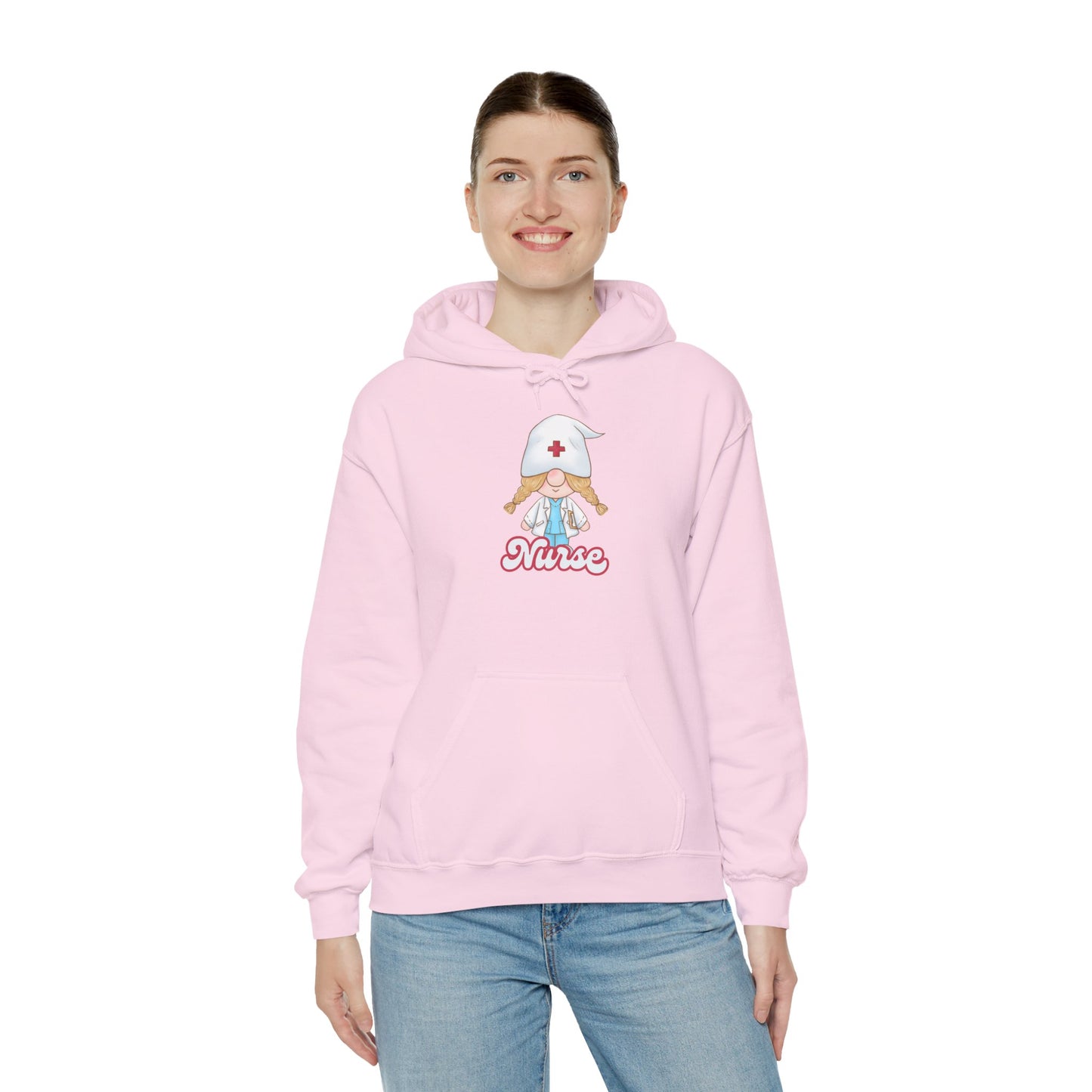 Nurse Cartoon Hoodie - Cozy Unisex Sweatshirt, Gift for Healthcare Workers, Nursing Student Apparel, Medical Profession Hoodie